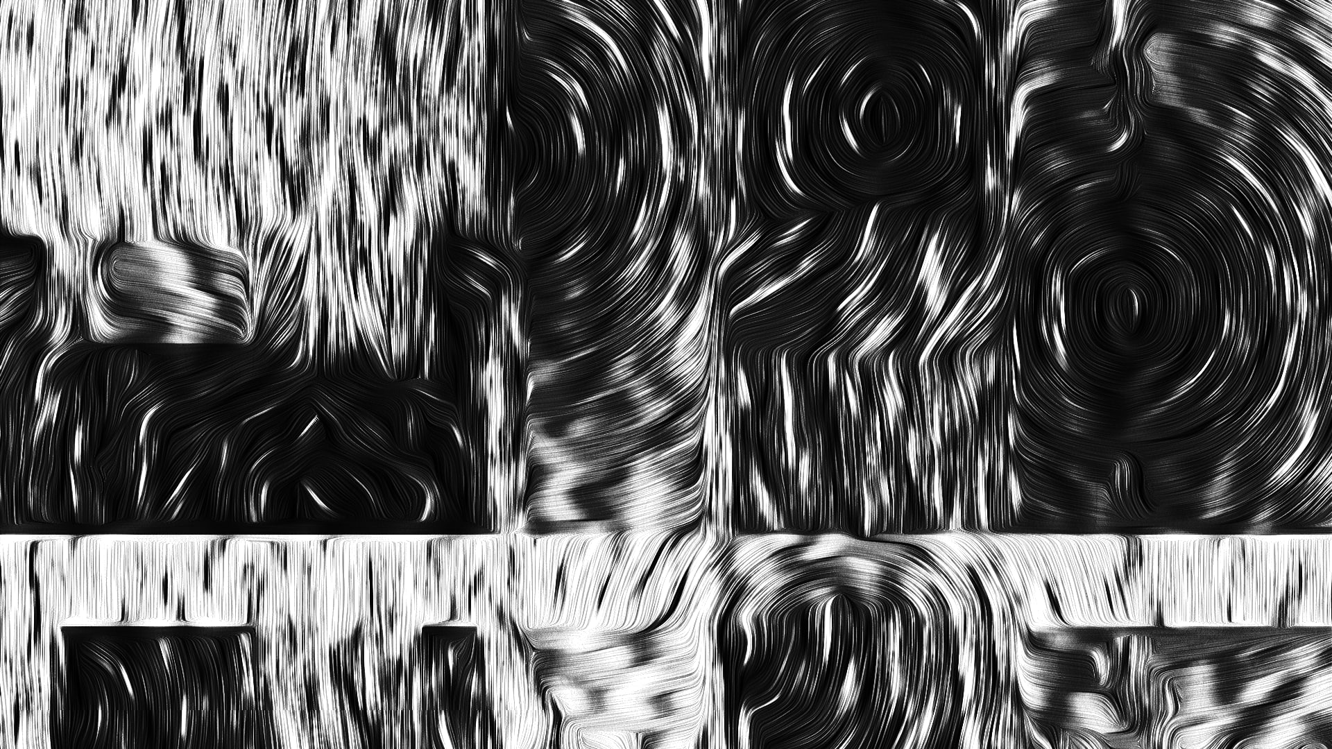 lines, abstract, oil painting, dark, 1080P, monochrome, white, black, HD Wallpaper