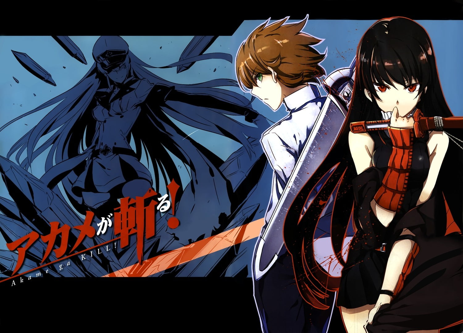 anime boys, Akame ga Kill!, anime girls, Tatsumi, 720P, Akame, Esdeath, anime, HD Wallpaper