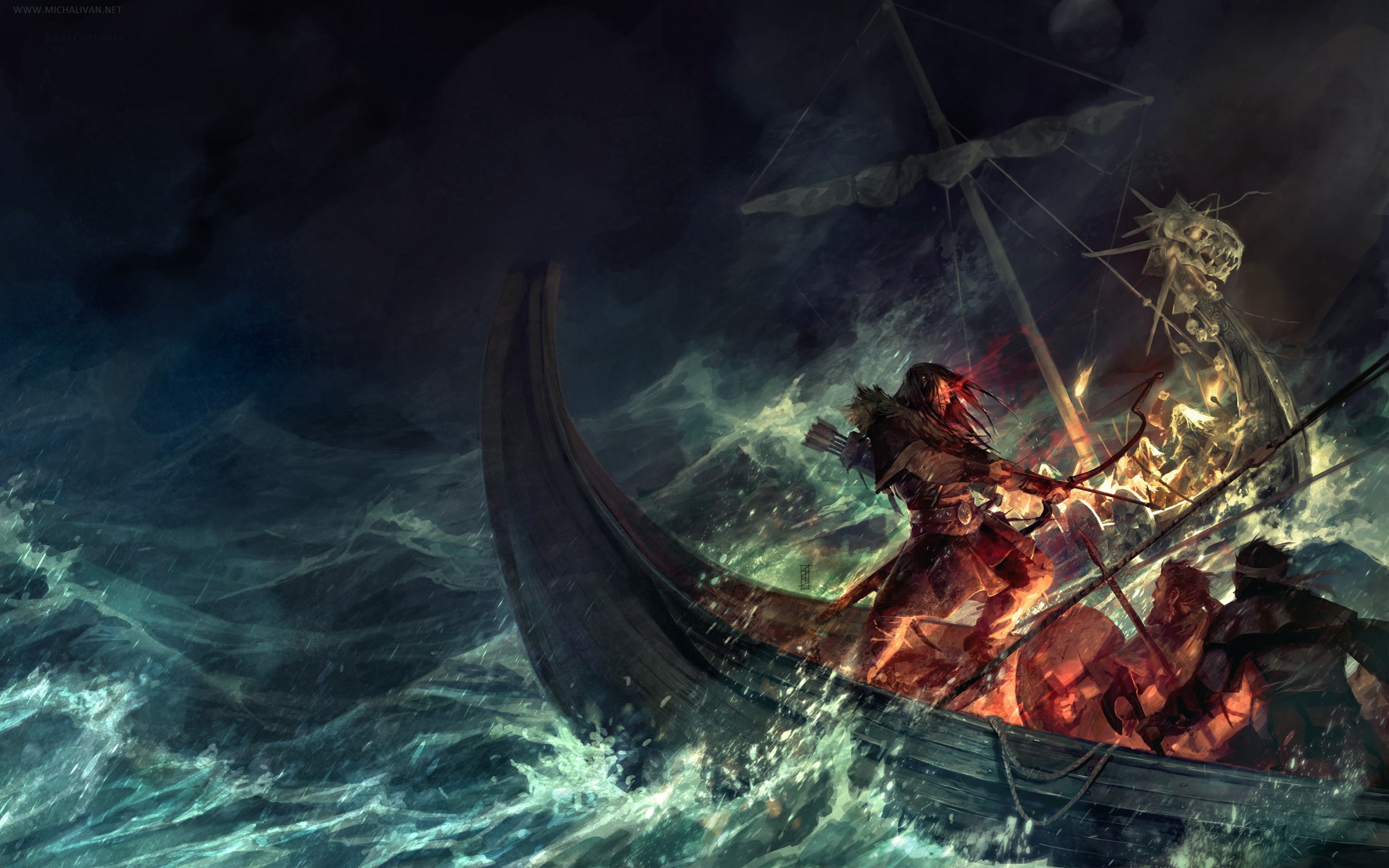 motion, undersea, animals in the wild, underwater, 2K, day, sea, sea life, sailing, no people, fantasy art, fear, ship, emotion, water, Vikings, cave, HD Wallpaper
