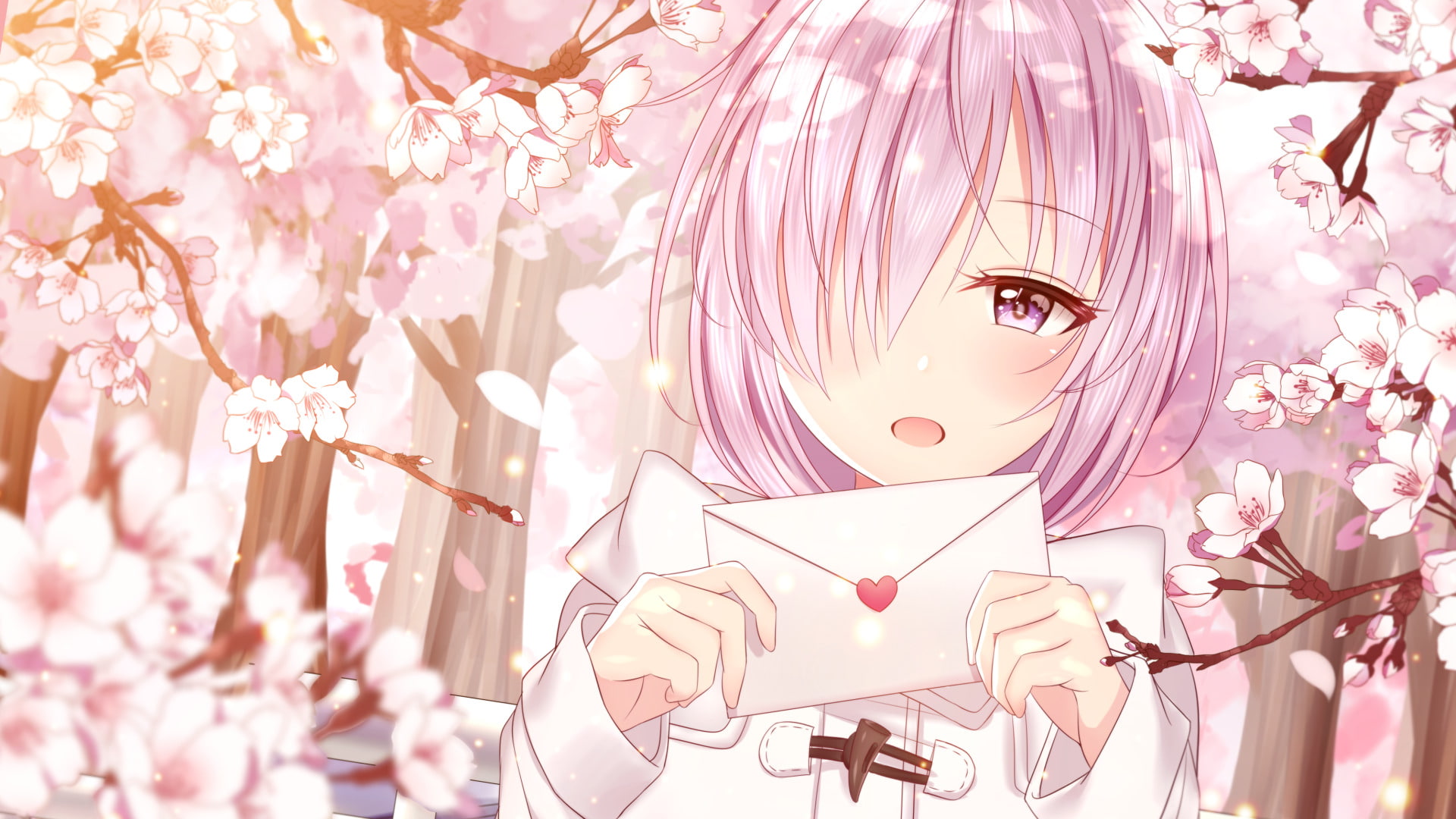 plant, pink color, luxury, no people, flower, growth, Mashu Kyrielight, event, outdoors, cherry tree, Fate Series, vulnerability, flowering plant, tree, HD Wallpaper