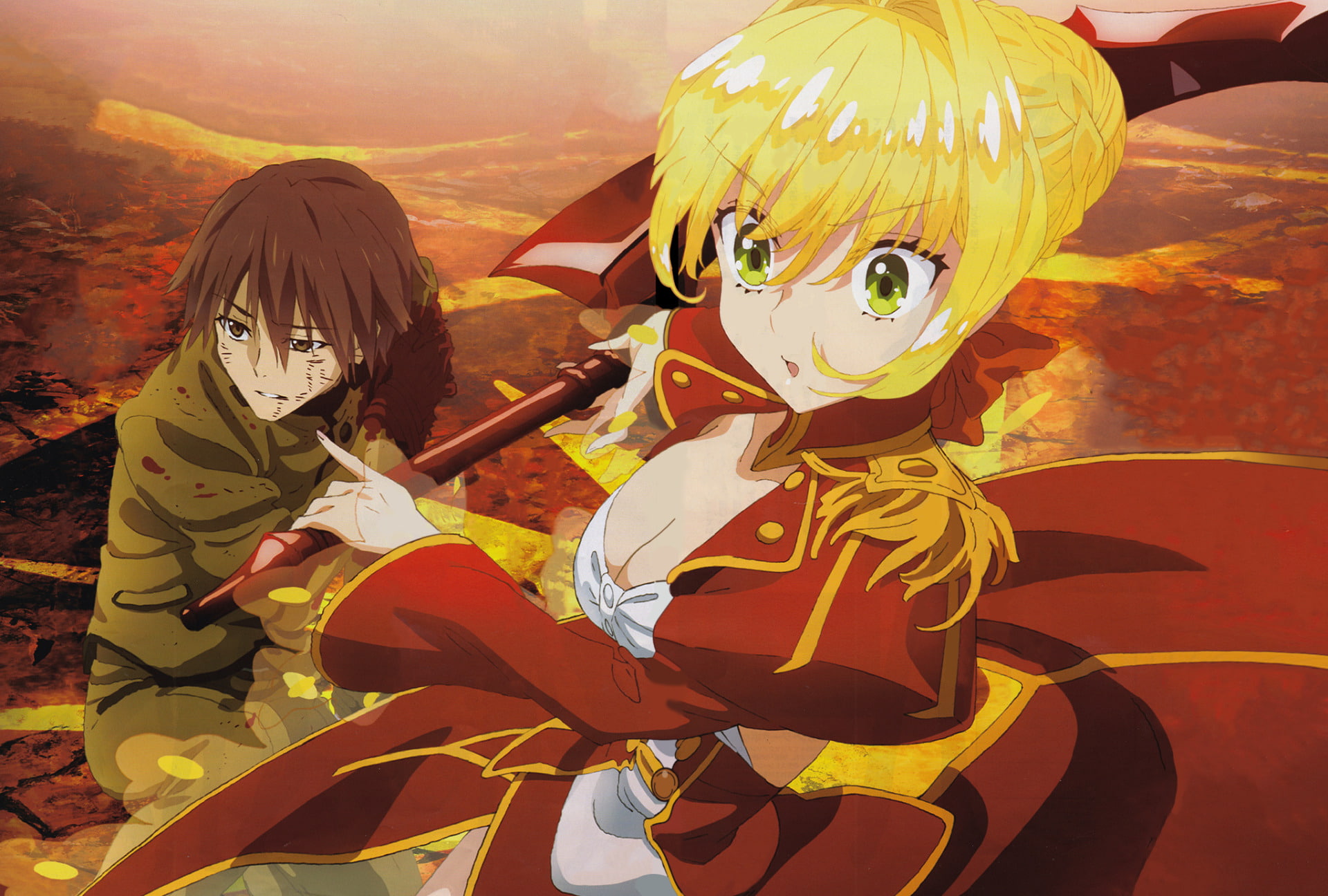 Fate/Extra, Fate Series, Nero Claudius, Hakuno Kishinami, 1080P, HD Wallpaper
