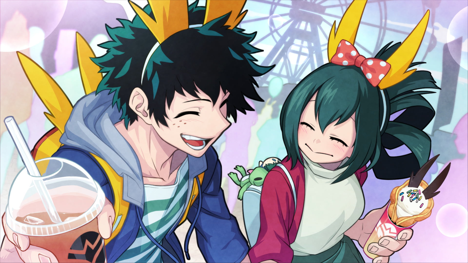 My Hero Academia, Tsuyu Asui, 1080P, Anime, Izuku Midoriya, HD Wallpaper