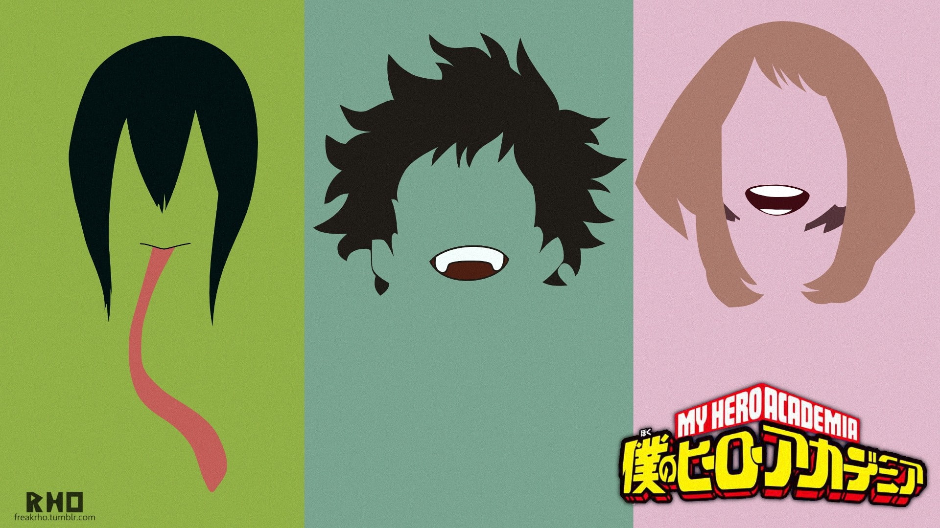 Uraraka Ochako, Boku no Hero Academia, 1080P, Tsuyu Asui, Midoriya Izuku, HD Wallpaper