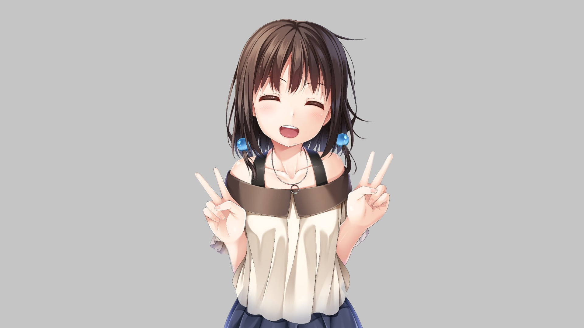 child, females, cut out, front view, white background, one person, studio shot, women, Peace Sign, innocence, girls, indoors, mouth, holding, casual clothing, HD Wallpaper
