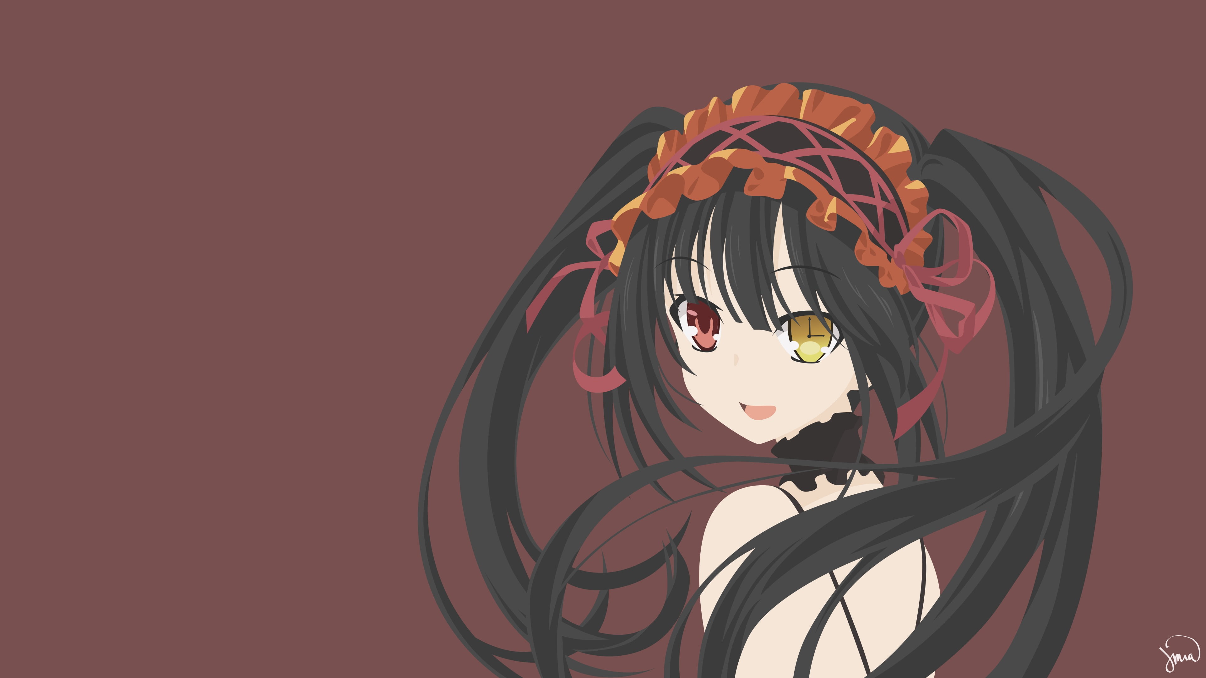 still life, studio shot, creativity, black color, Date A Live, no people, anime girls, art and craft, cut out, illuminated, digital composite, 4K, representation, HD Wallpaper