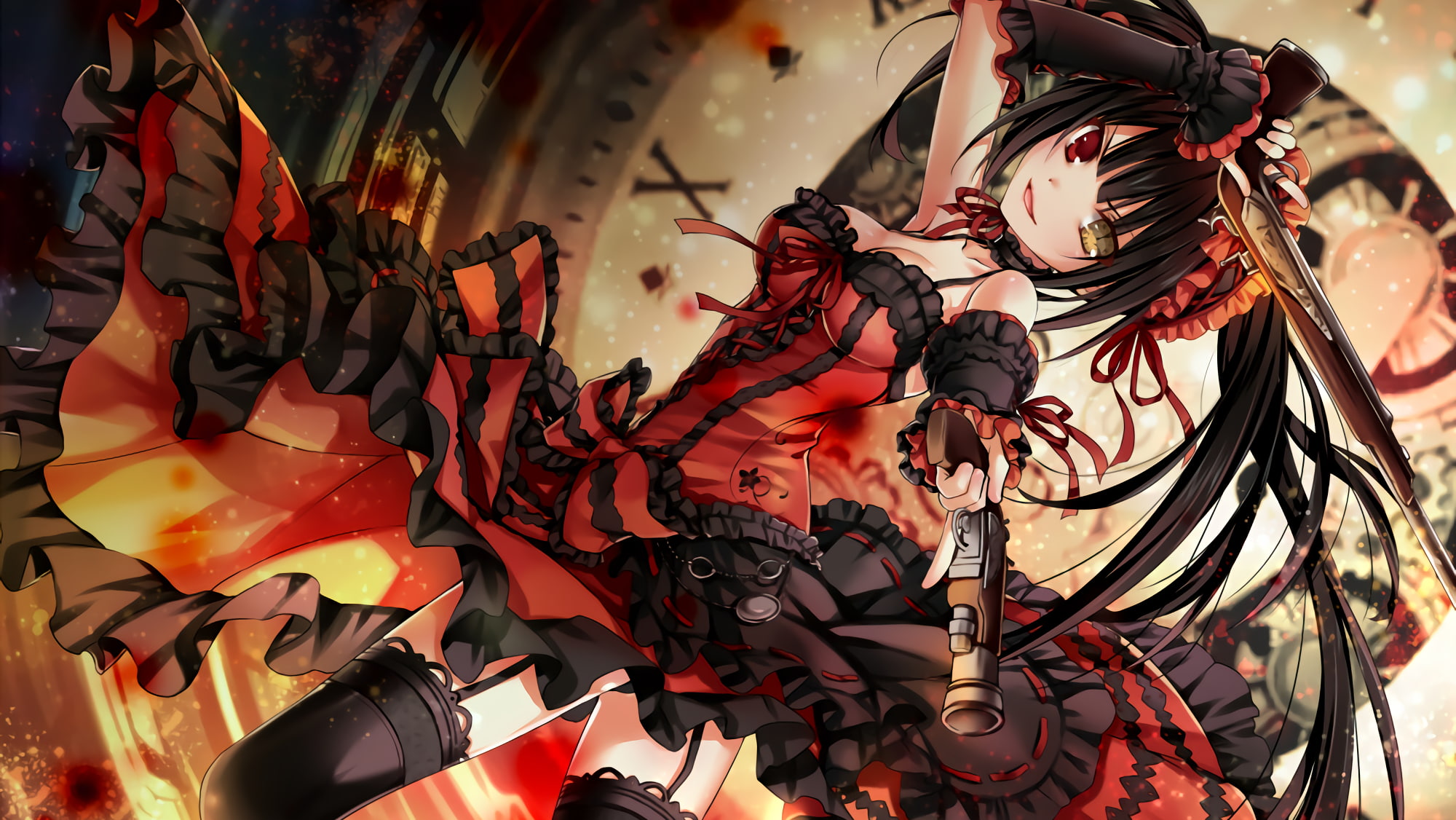 anime girls, Tokisaki Kurumi, anime, 1080P, Date A Live, HD Wallpaper