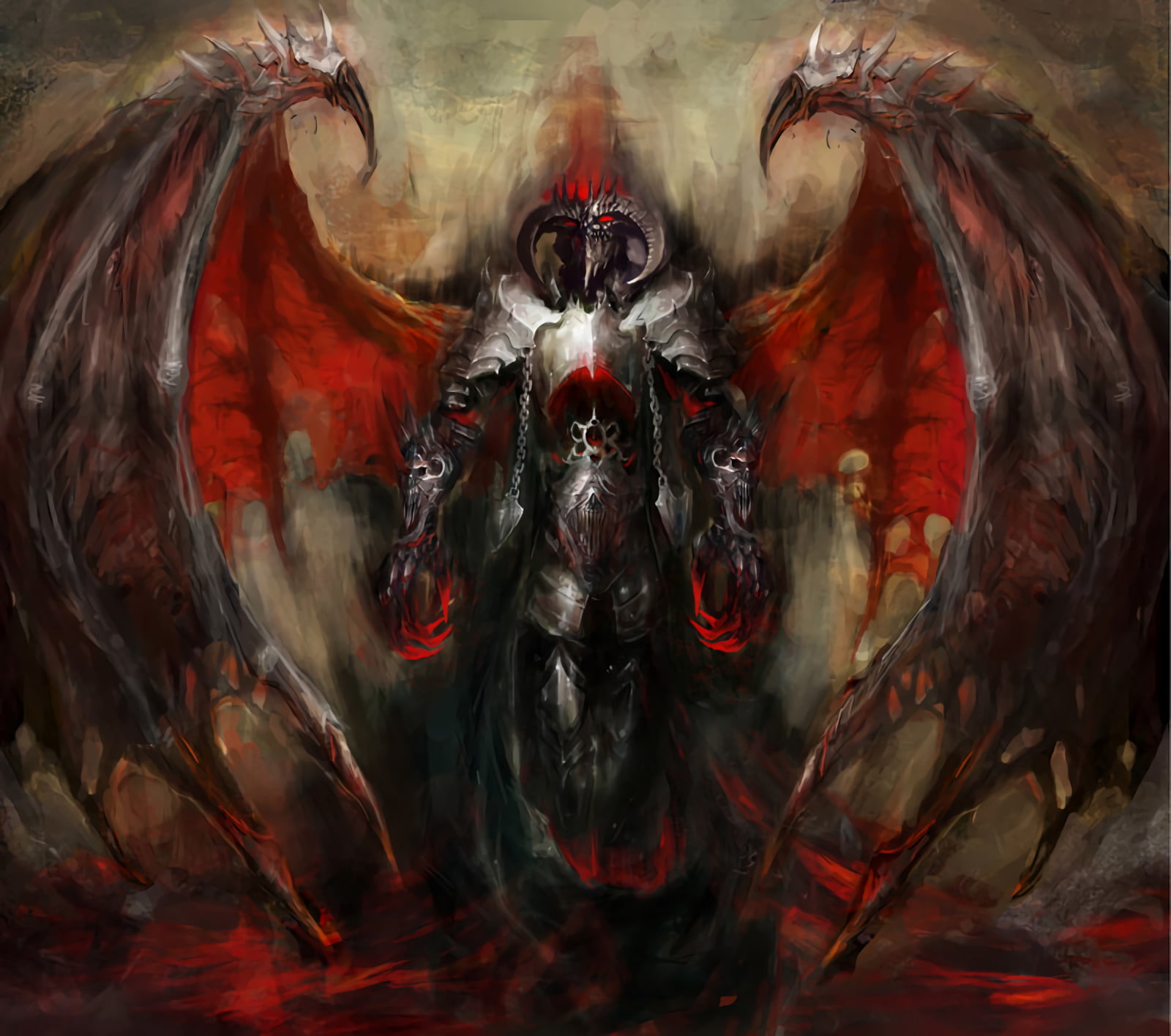Armor, Horns, 720P, Angel, Dark, Wings, Demon, HD Wallpaper