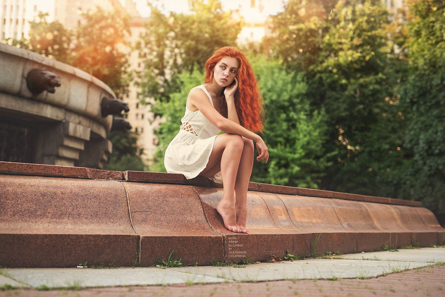 young women, Anna Elchina, architecture, women outdoors, young adult, fashion model, hair, long hair, fashion, looking away, outdoors, women, hairstyle, HD Wallpaper