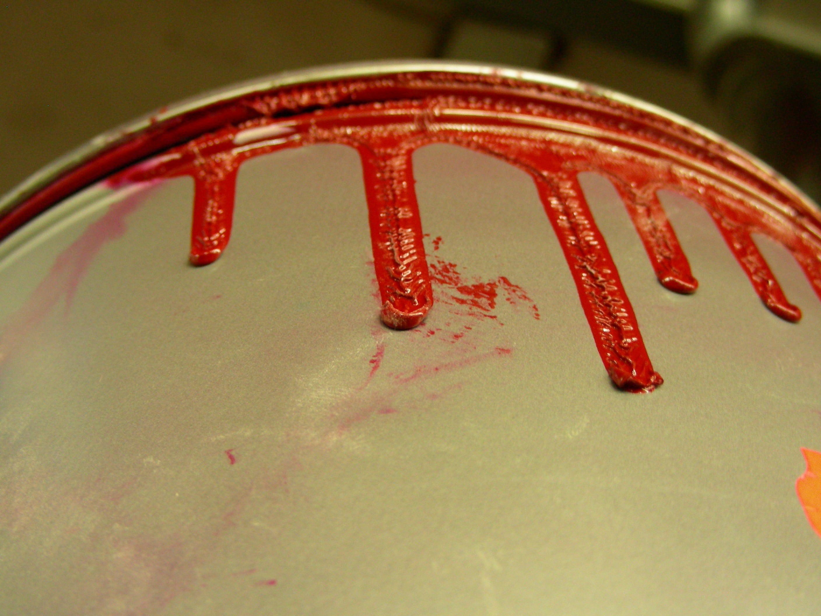color, table, metal, clutter, celebration, high angle view, blood, focus on foreground, red, paint, communication, metal box, western script, capital letter, HD Wallpaper