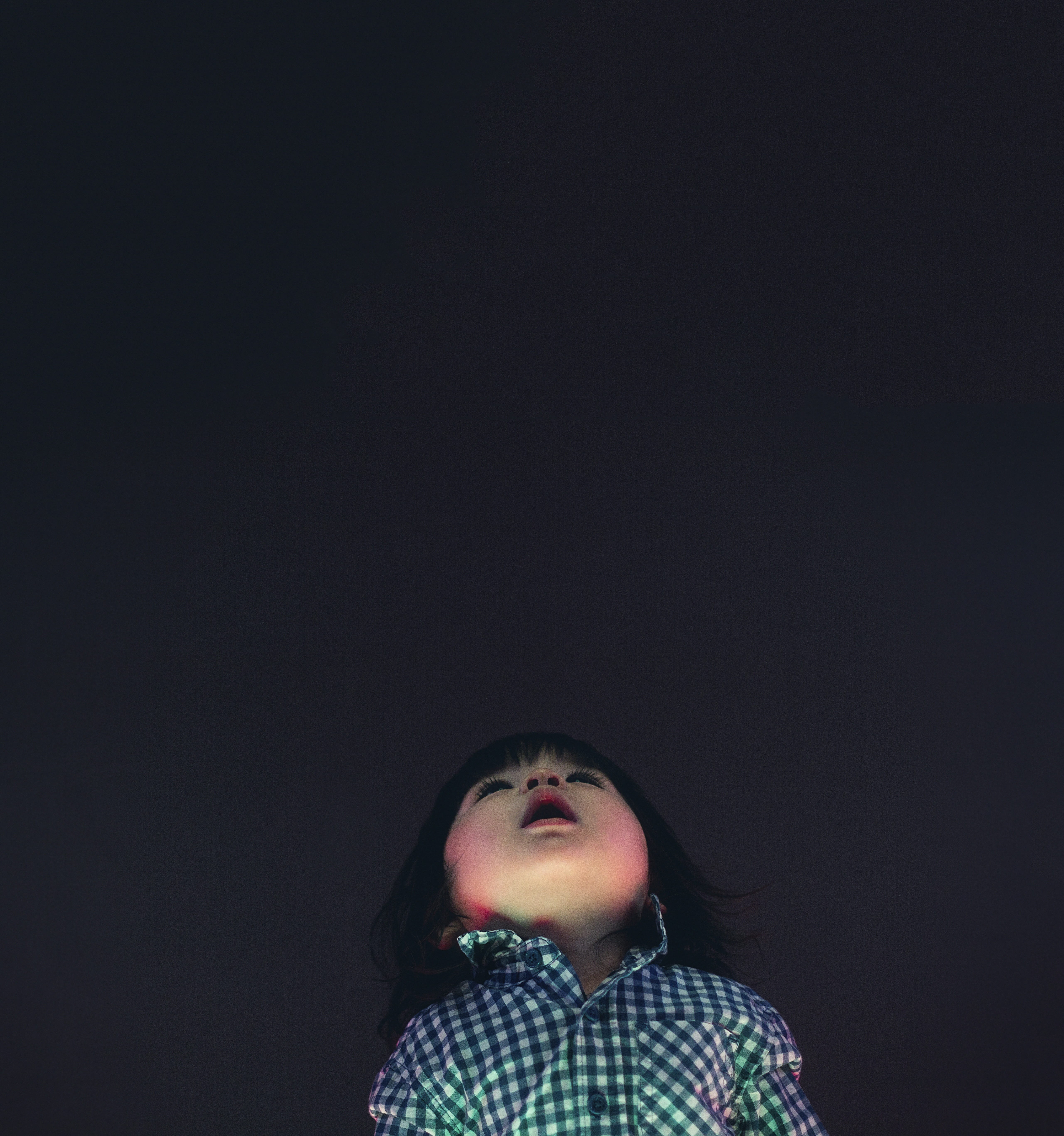 infant, eyes closed, wash, contemplation, beauty, thinking, childhood, hat, love, jacket, black background, coat, portrait, children, teenager, looking, Phone HD Wallpaper