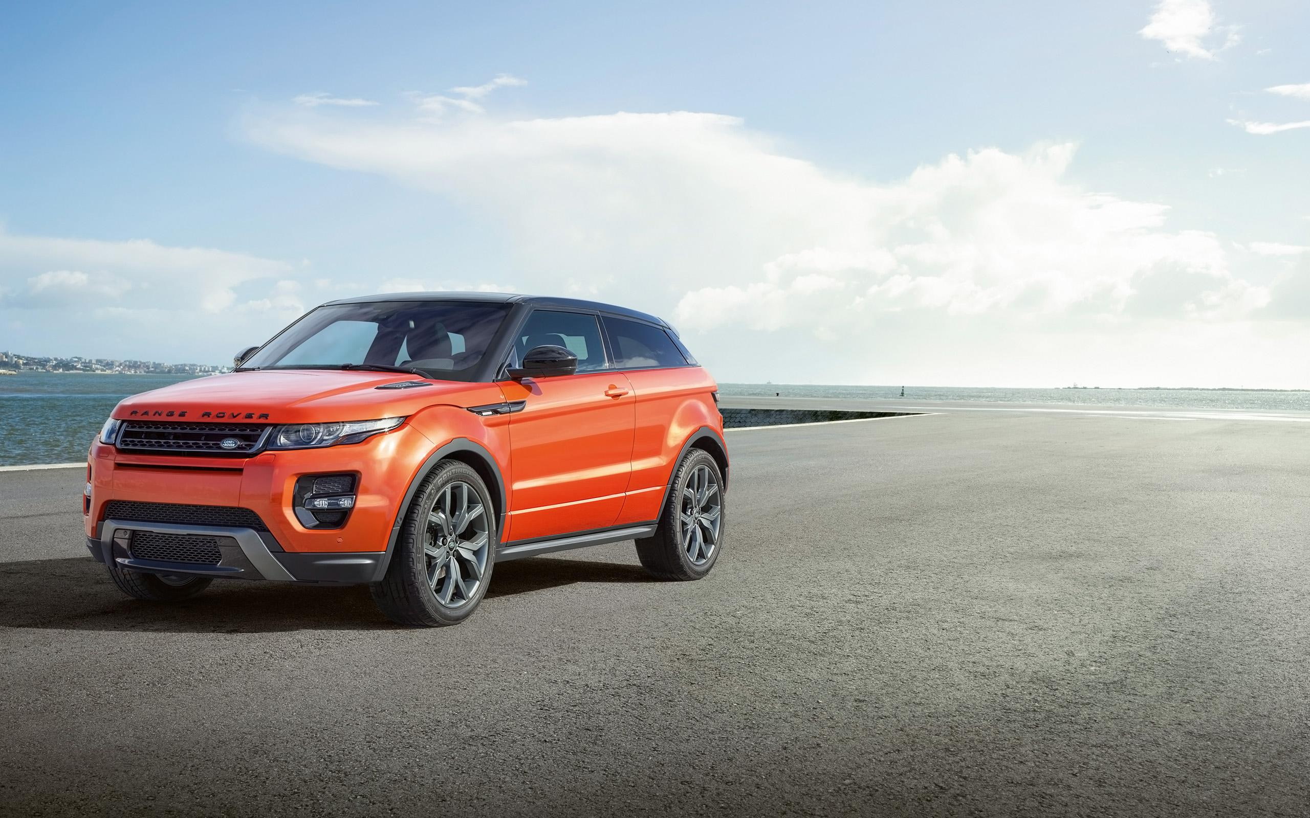 autobiography, land rover, range, suv, orange, cars, rover, evoque, 2015, 2K, HD Wallpaper