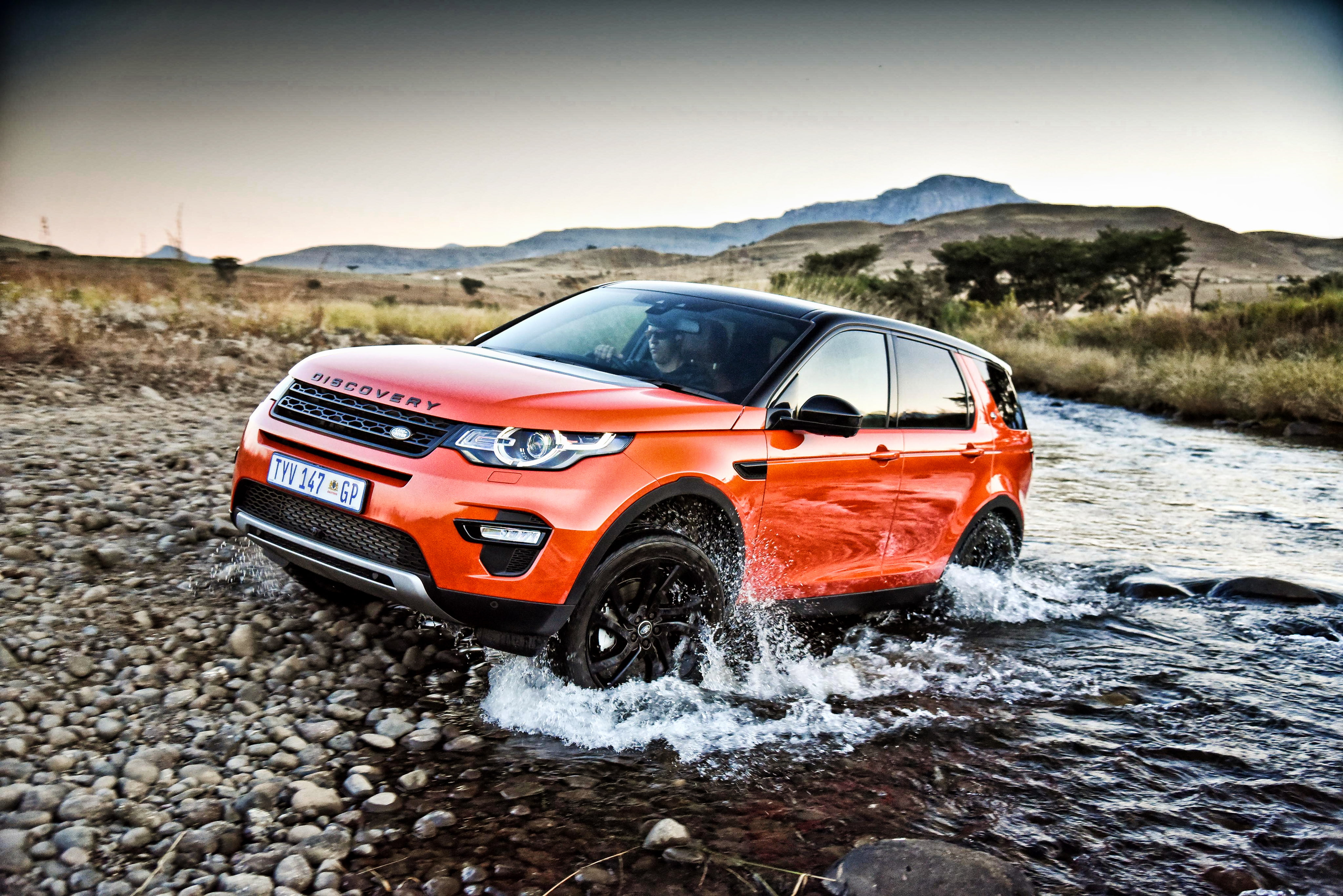 2015, suv, L550, HSE, Sport, 4K, range, orange, rover, ZA-spec, Land Rover, Discovery, Luxury Black Design Pack, HD Wallpaper