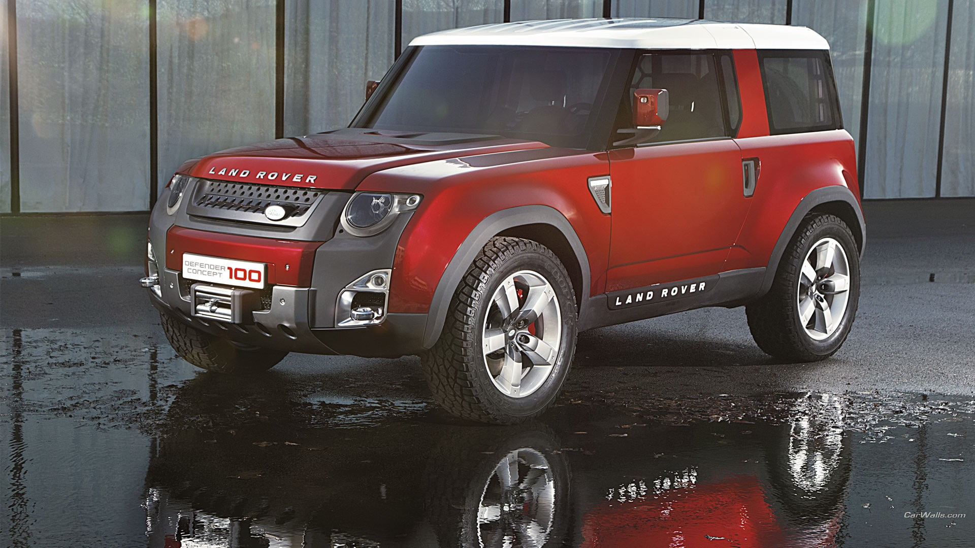 rover, red, vintage car, retro styled, transportation, wheel, suv, mode of transportation, day, indoors, stationary, motor vehicle, rain, 1080P, car, wet, HD Wallpaper