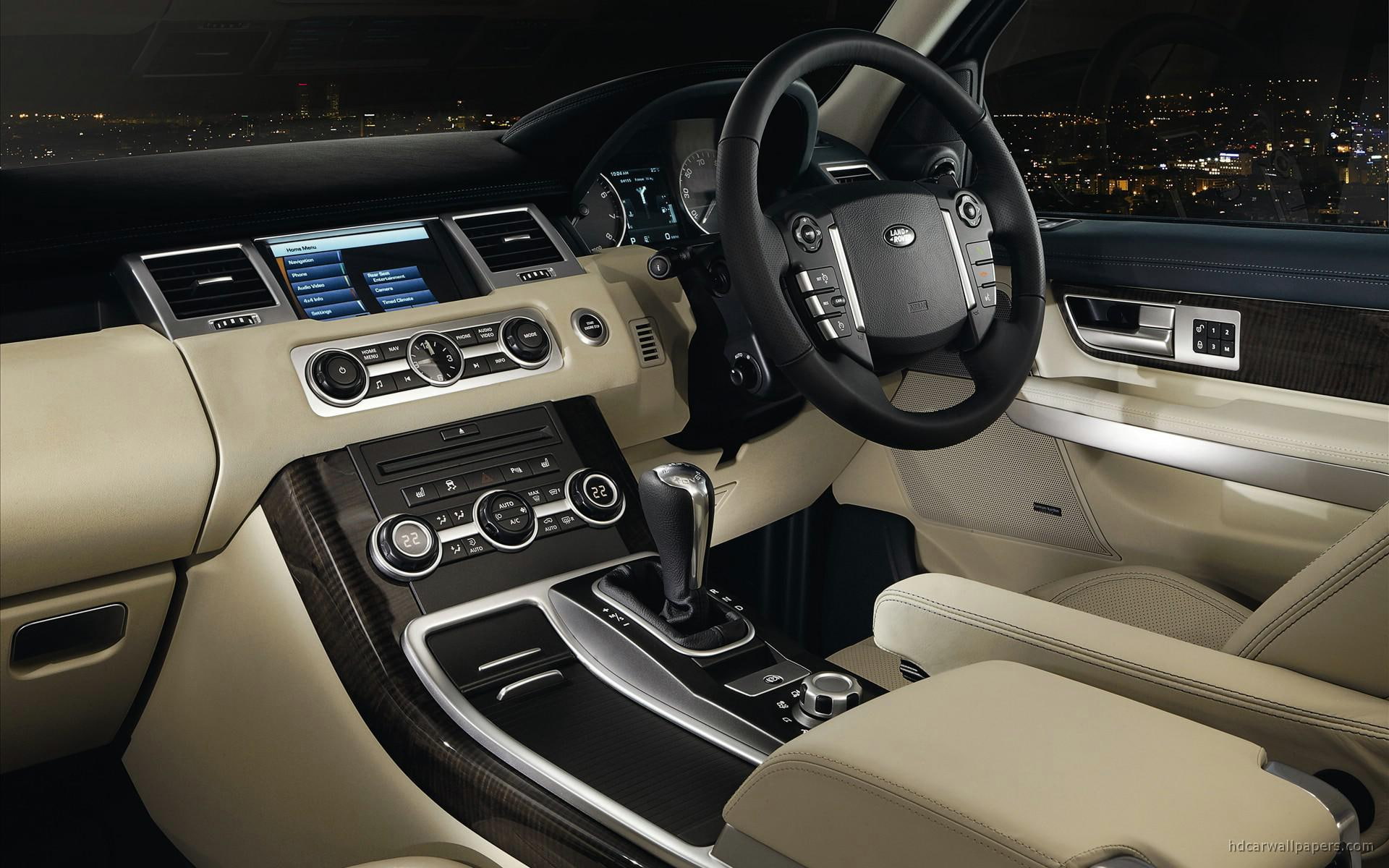 sport, 2010, range, cars, 1080P, land rover, rover, car, land, interior, HD Wallpaper