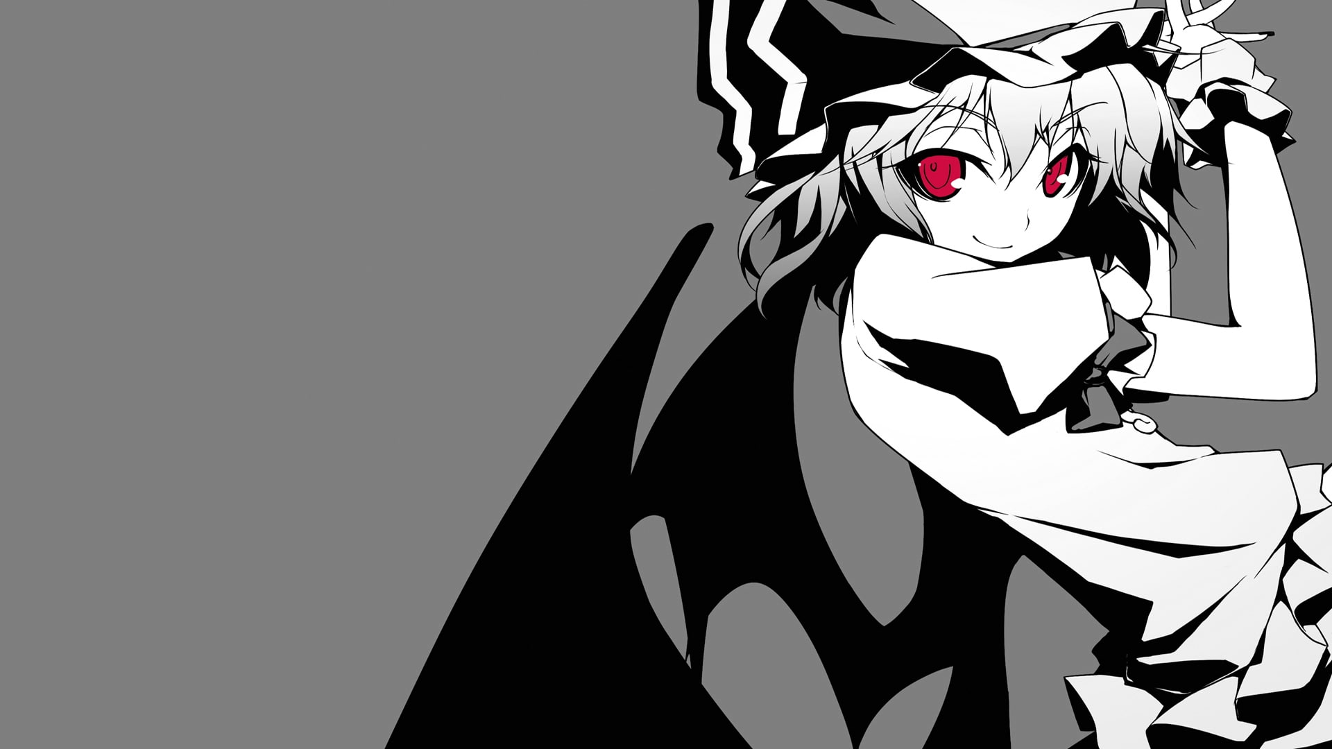 simple, hd, art, remilia, background, vampires, scarlet, Touhou, 1080P, x, HD Wallpaper
