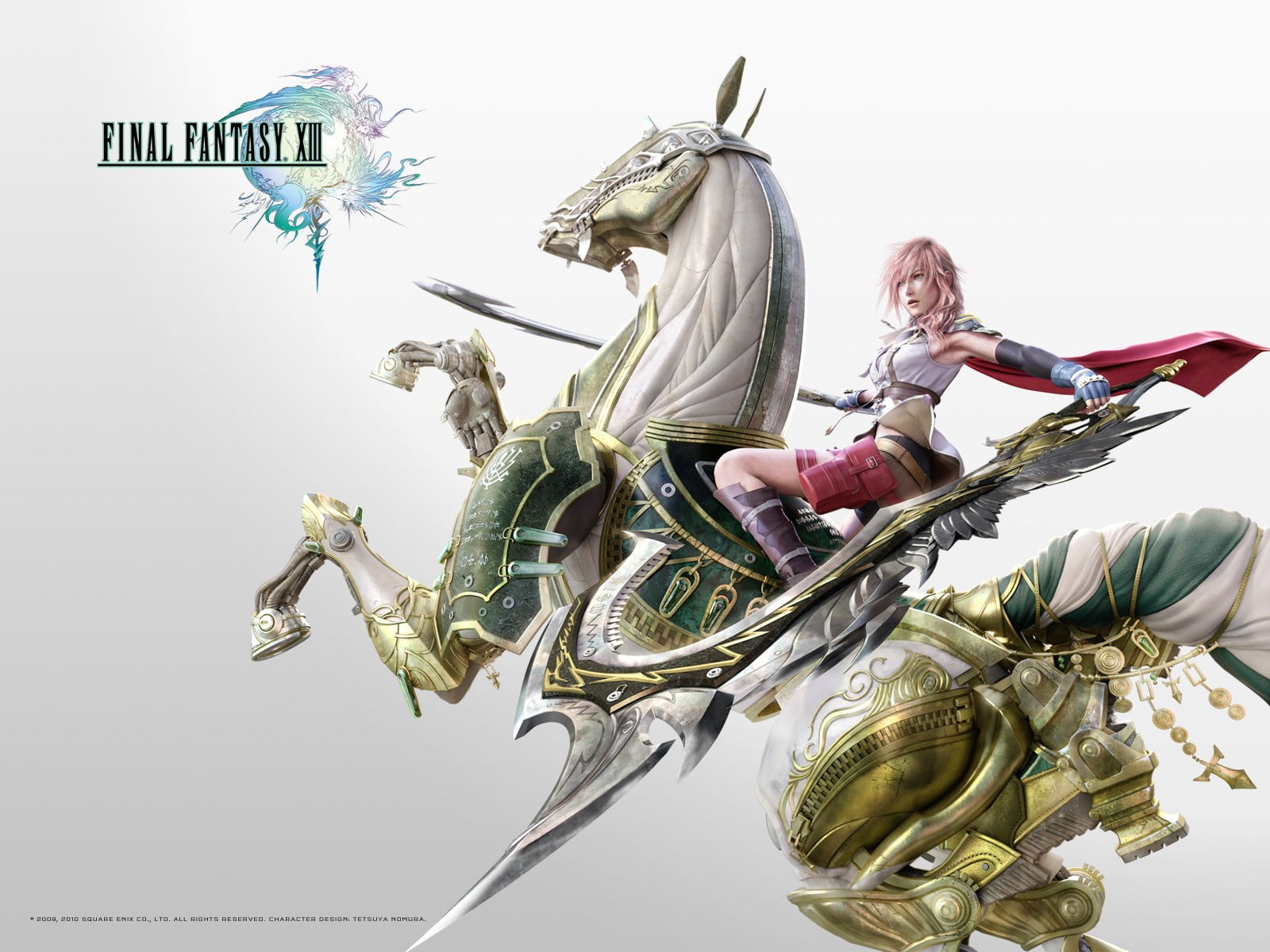 720P, clear sky, sculpture, horse, white background, day, sword, craft, creativity, video games, human representation, representation, Claire Farron, no people, HD Wallpaper