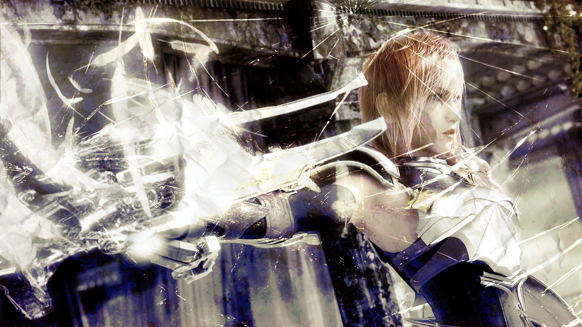 digital, lifestyles, young adult, anime, Final Fantasy XIII, hairstyle, digital composite, looking, blonde, long hair, leisure activity, long exposure, HD Wallpaper