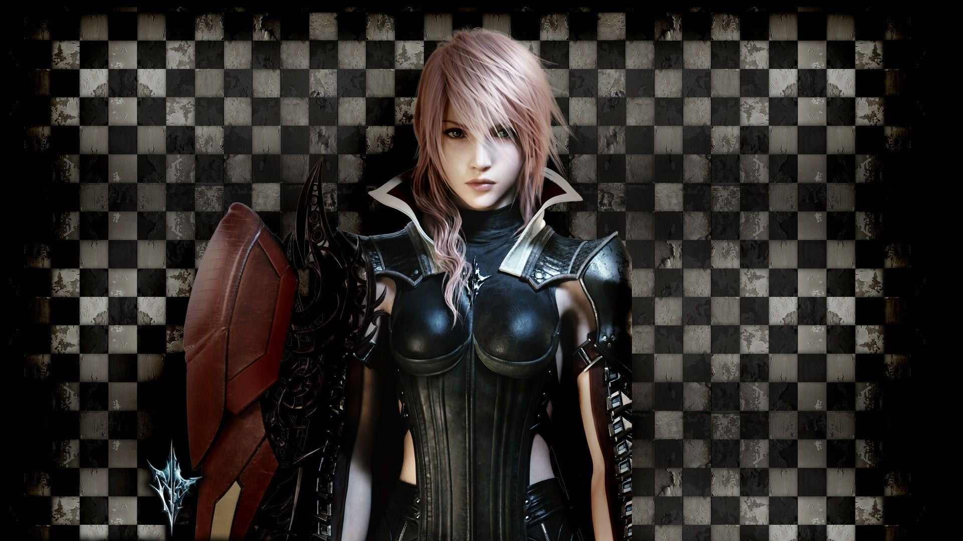 contemplation, Claire Farron, looking at camera, portrait, 1080P, young women, Final Fantasy XIII, video games, blond hair, female, digital, long hair, HD Wallpaper