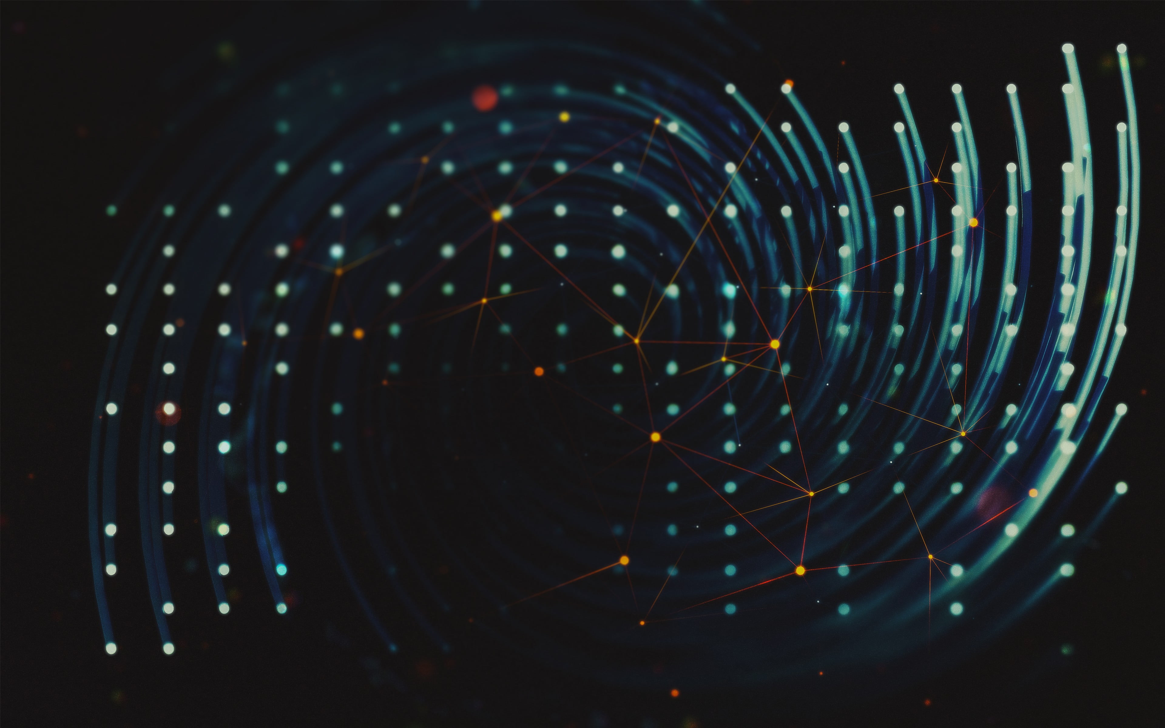 multi Colored, computer, curve, circle, glowing, radar, vector, motion, black background, technology, shiny, lighting equipment, fiber optic, futuristic, HD Wallpaper