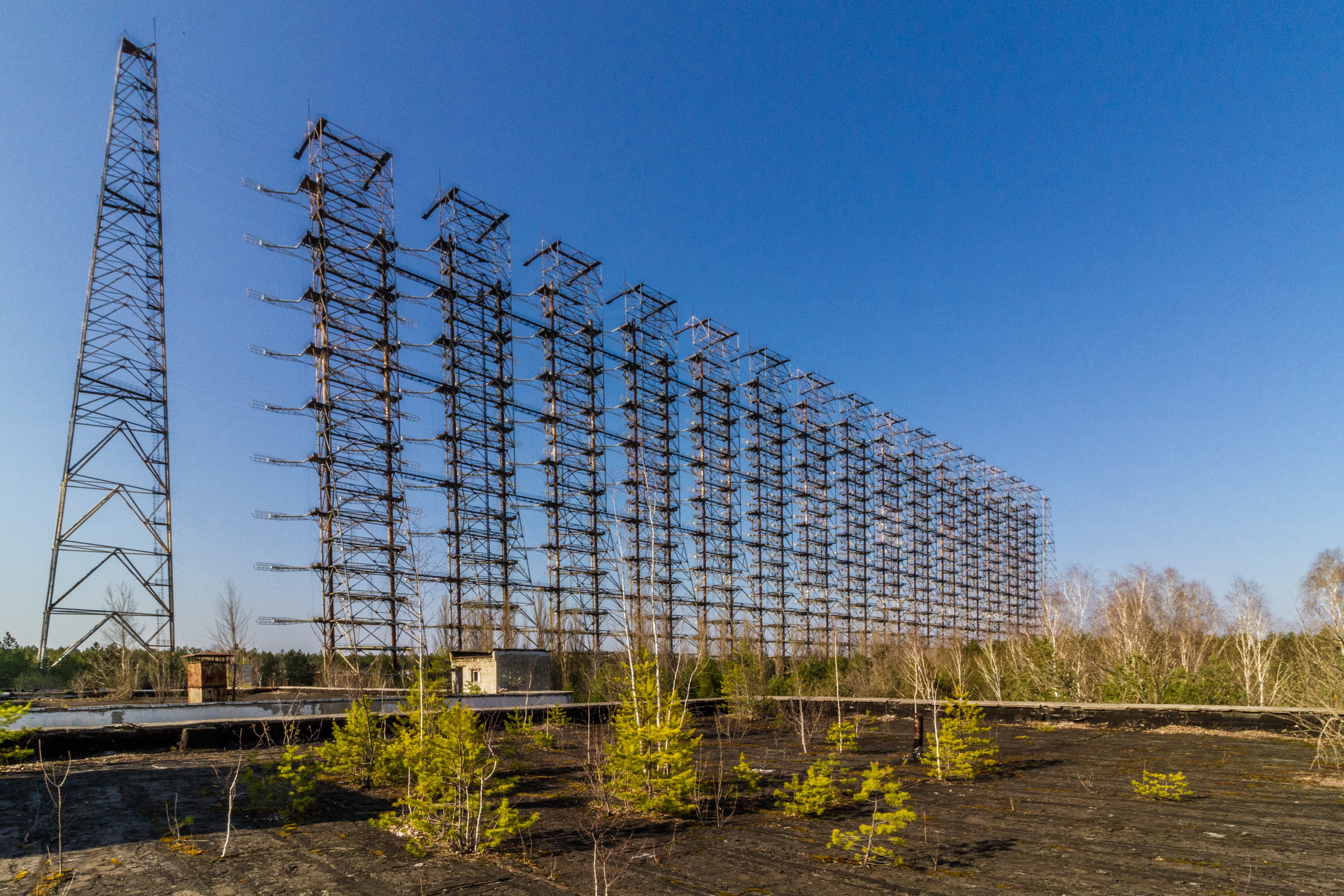 modern, industry, pripyat, duga, 4K, sunny, city, construction industry, outdoors, built structure, blue, sky, architecture, nature, no people, chernobyl, HD Wallpaper