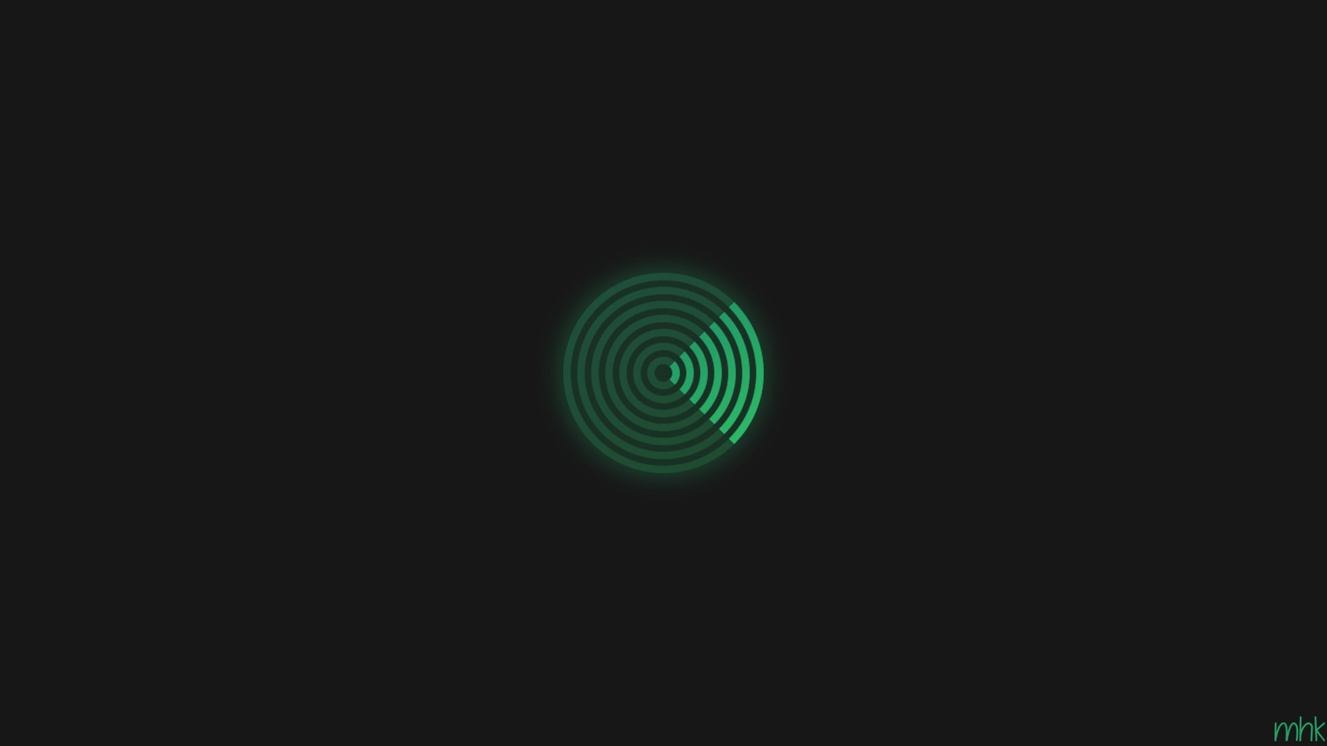 1080P, minimalism, circle, radar, dark, simple background, green, HD Wallpaper