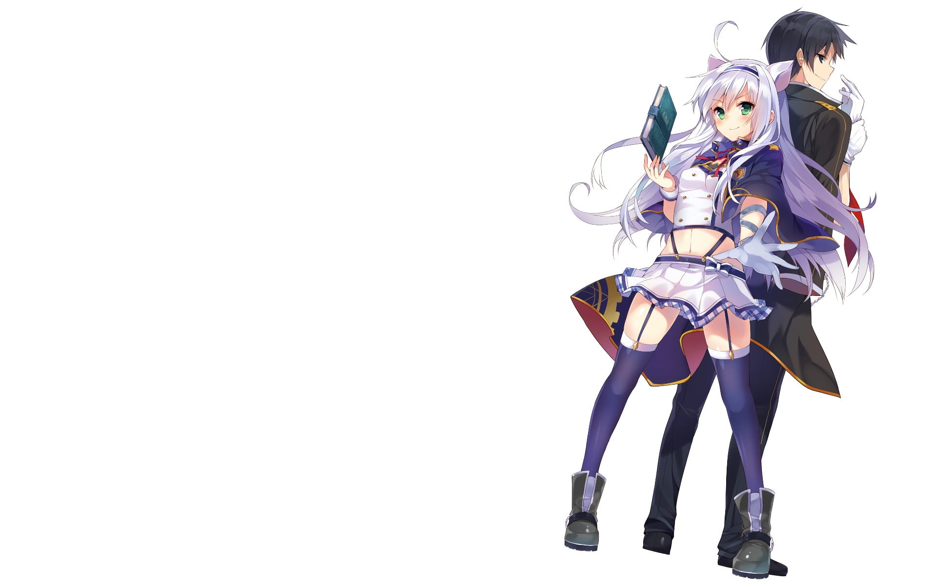1080P, females, character, adult, two people, women, Glenn Radars, copy space, holding, front view, technology, standing, anime, female, men, digital, HD Wallpaper