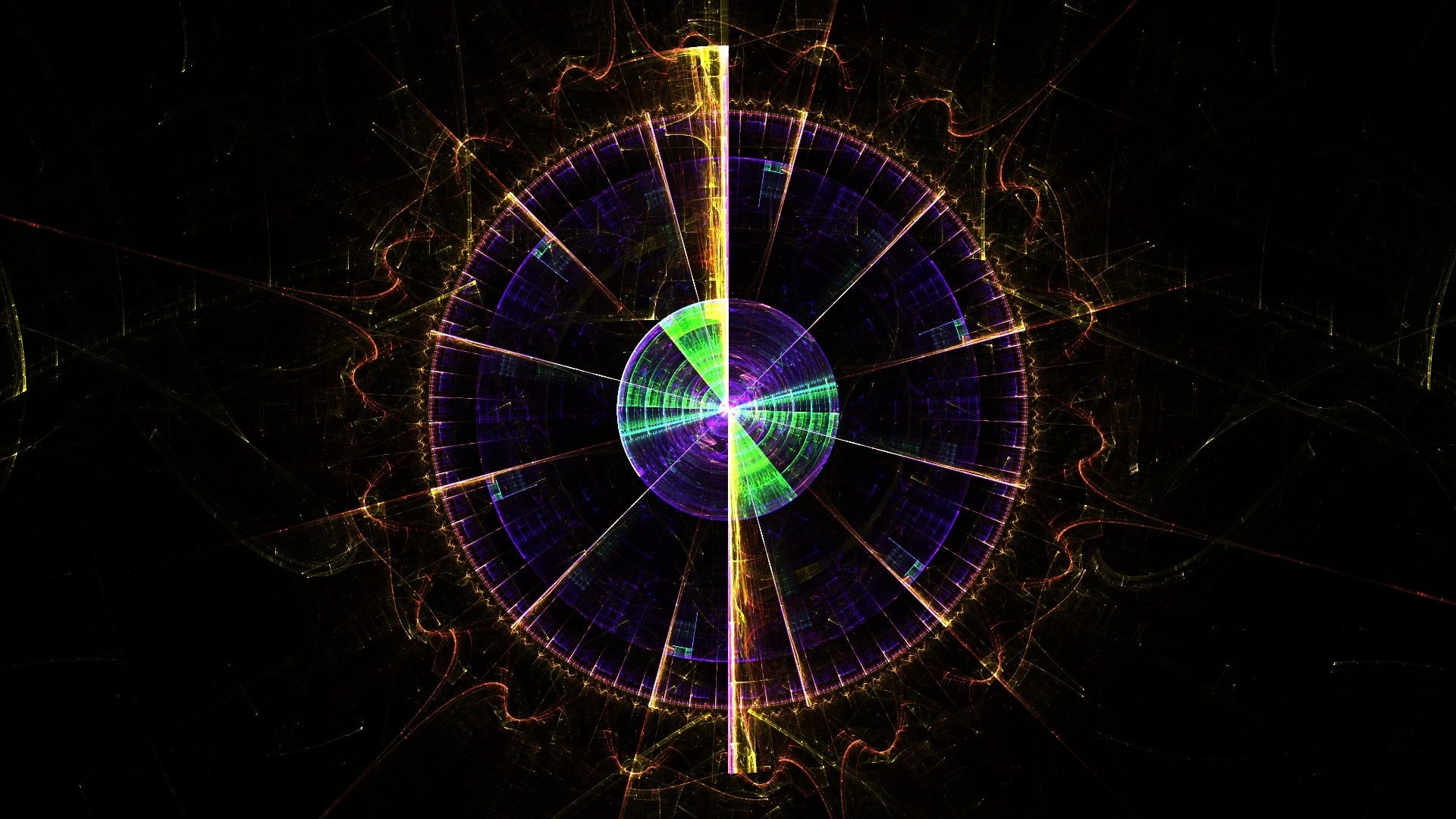 radar, outdoors, concentric, digital art, illuminated, backgrounds, light - natural phenomenon, multi colored, pattern, night, brown, 1080P, motion, studio shot, HD Wallpaper