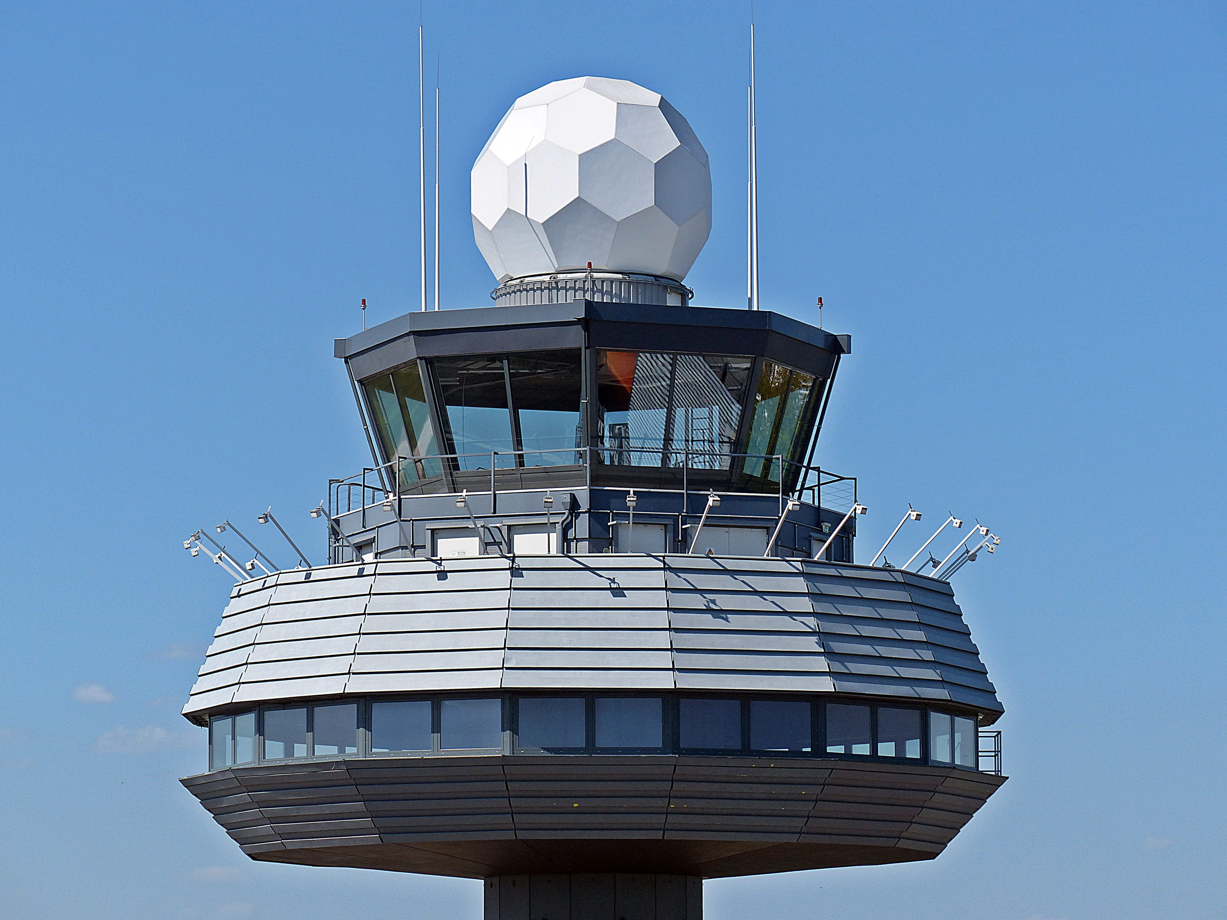 global communications, tower, sunny, airport, nature, nautical vessel, radar, aviation, air traffic control, safety, architecture, landscape, communication, HD Wallpaper