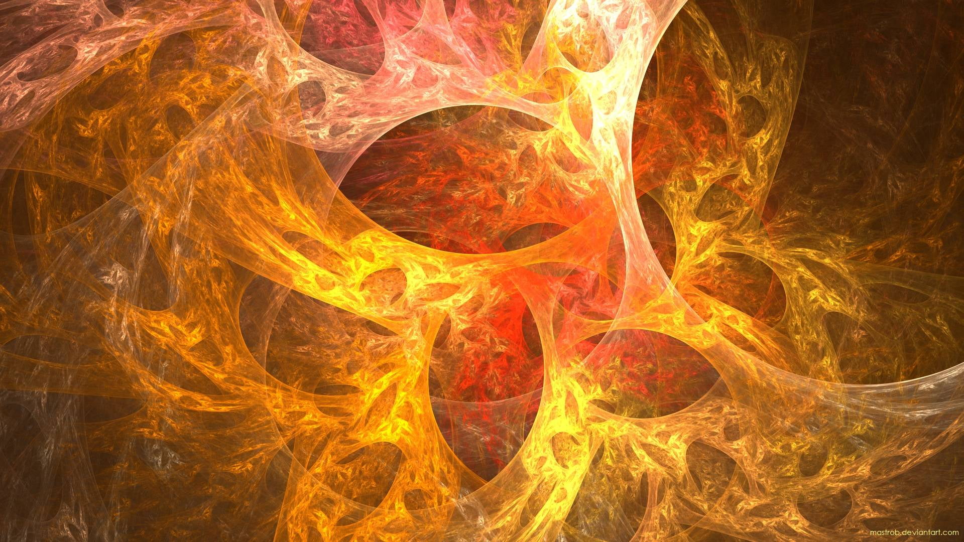 science, abstract, generated, color, orange color, black, fractals, pattern, backdrop, motion, nature, curve, no people, backgrounds, blaze, HD Wallpaper