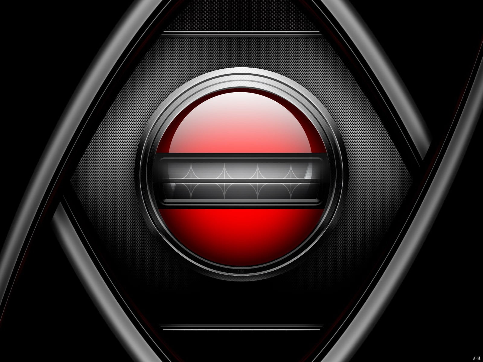 circle, close-up, equipment, electrical equipment, button, modern, indoors, noise, communication, 720P, technology, sign, black color, black, mesh, red, HD Wallpaper