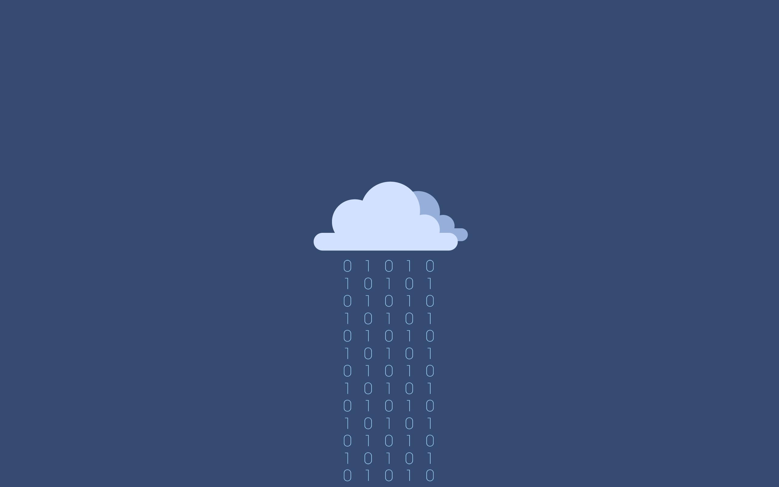 binary, 2K, vector, clouds, minimalistic, storage, HD Wallpaper