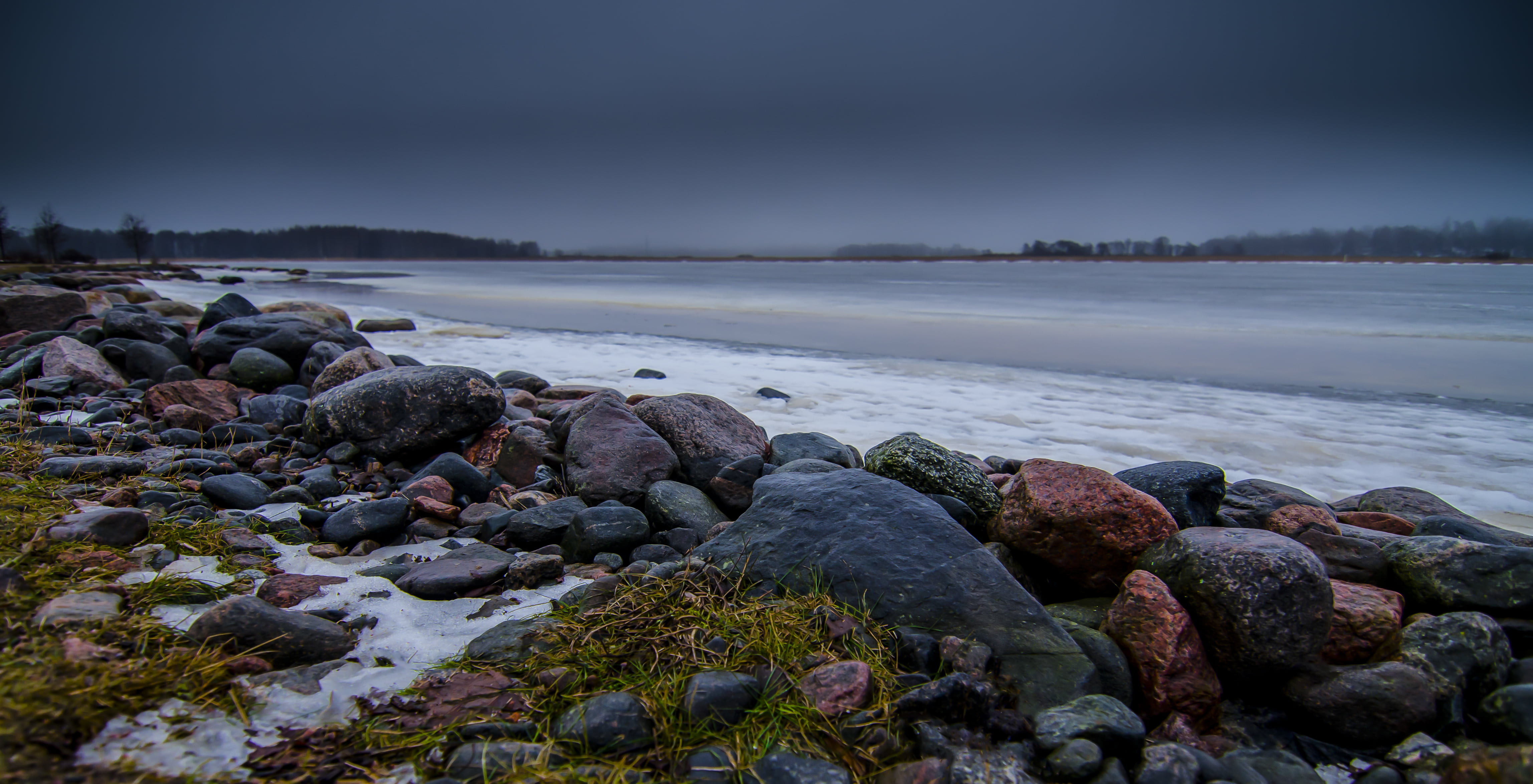 sky, colorful, raw, maroon, black, europe, nature, Helsinki, ice, shore, winter, sea, near, Nikon  D7000, gary, sea shore, landscape, water, winter  holiday, HD Wallpaper