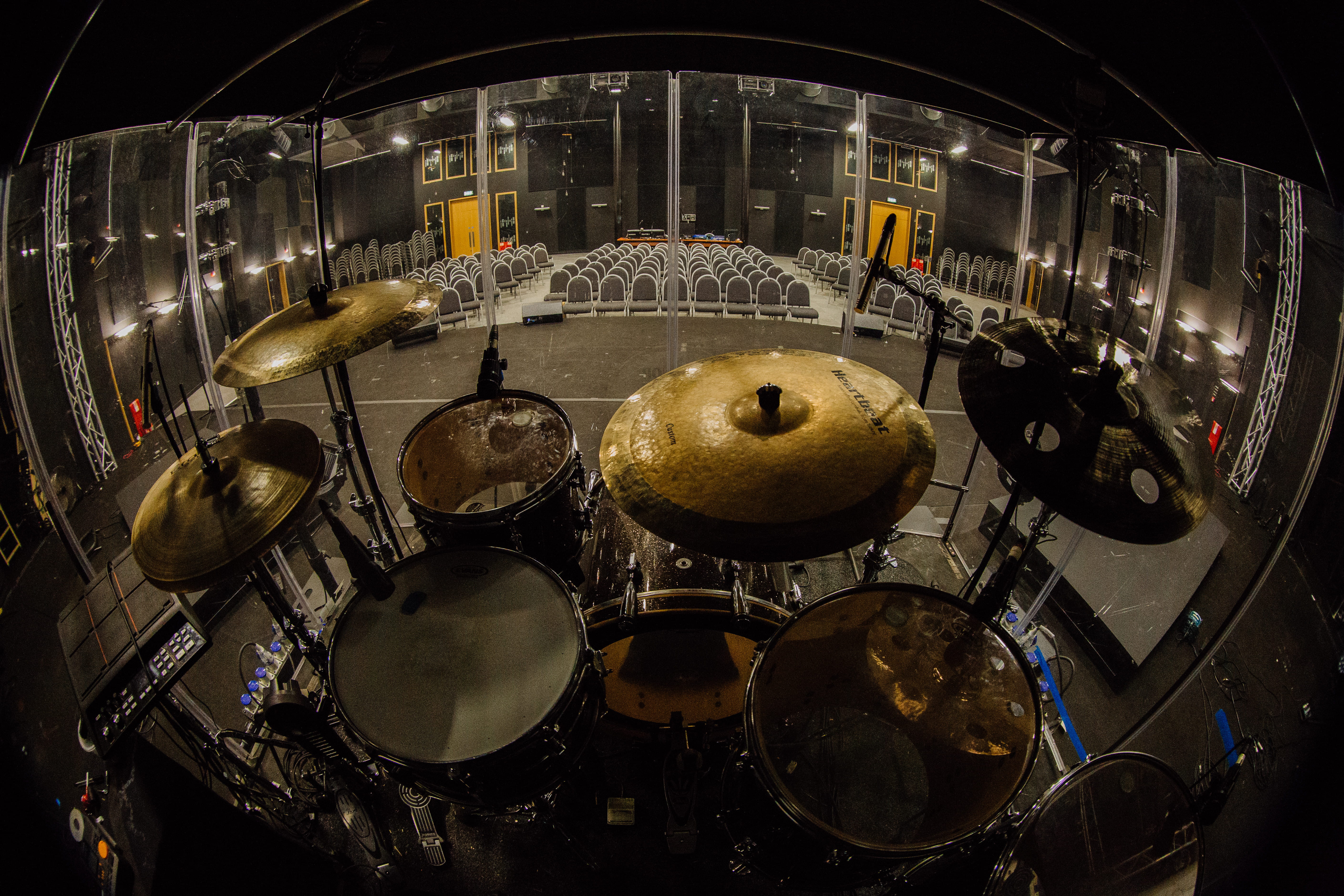 still life, musical equipment, drums, indoors, performance, wide, drum, 5K, pov, stage, festival, technology, music, percussion instrument, high angle view, HD Wallpaper