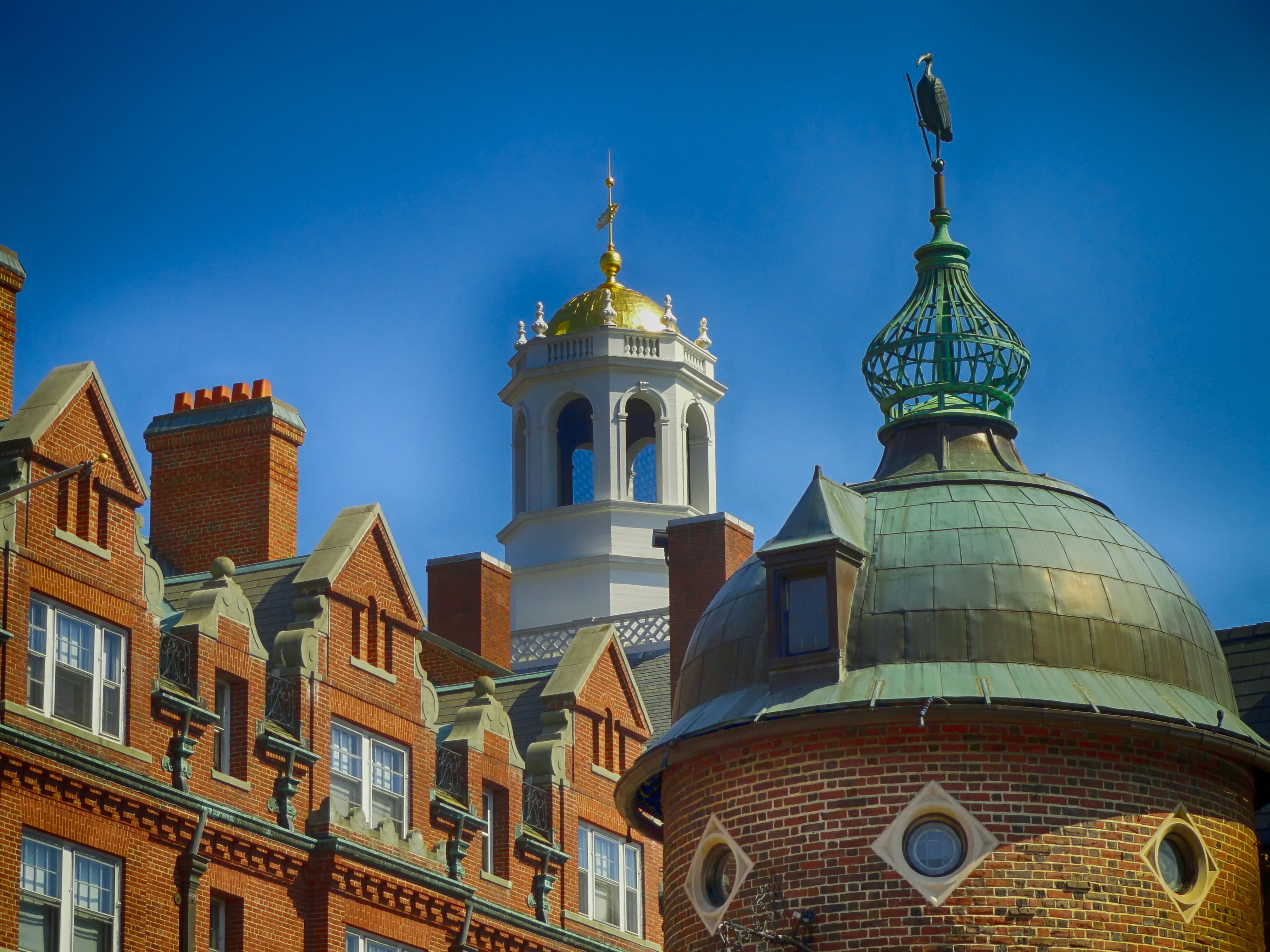 education, university, 4K, city, building, nature, place of worship, dome, day, blue, belief, cathedral, green, massachusetts, outdoors, no people, religion, HD Wallpaper