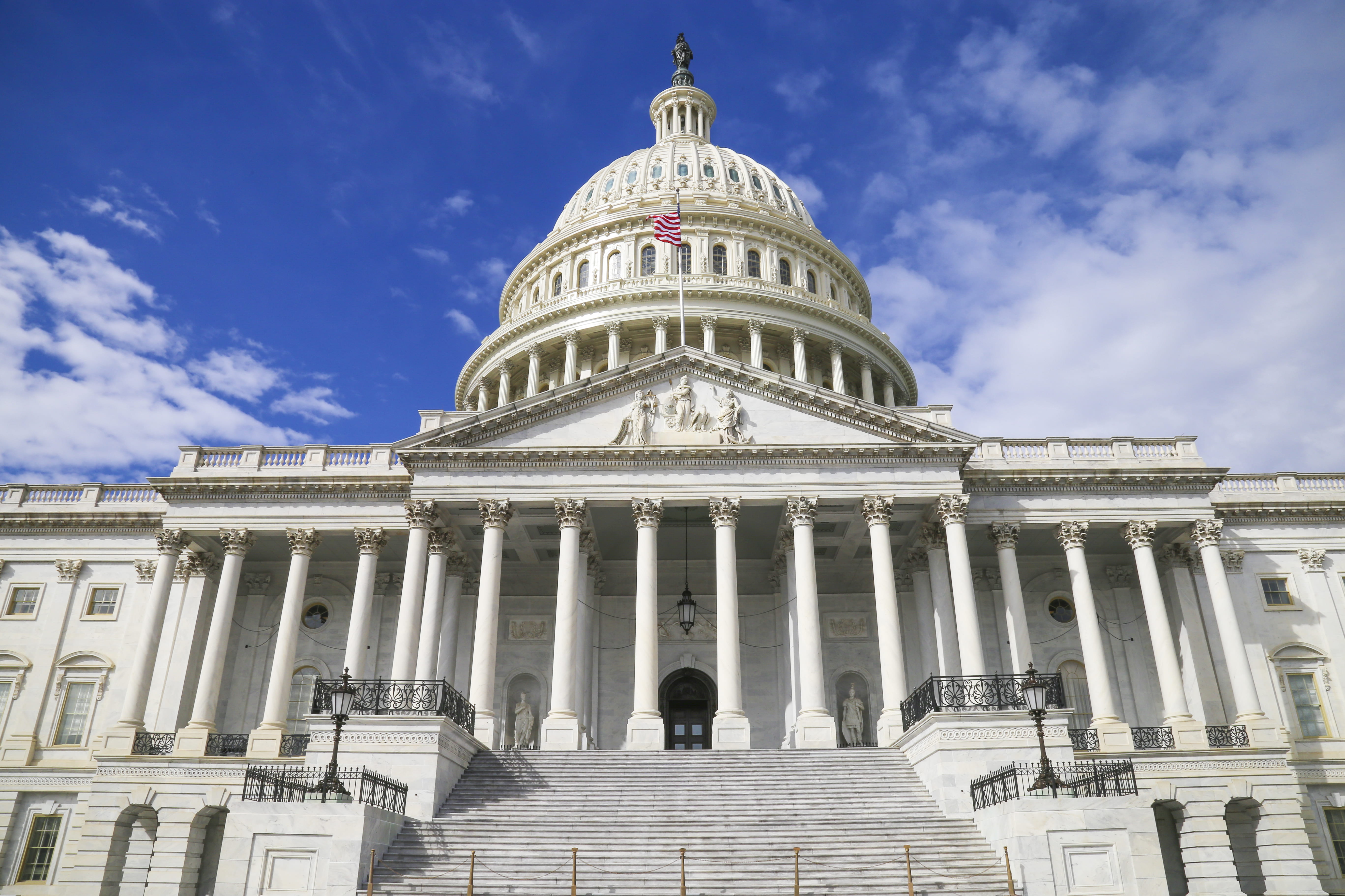 the past, courthouse, usa, 5K, building exterior, daytime, government, low angle view, capital, cloud - sky, city, no people, neo-classical, staircase, HD Wallpaper