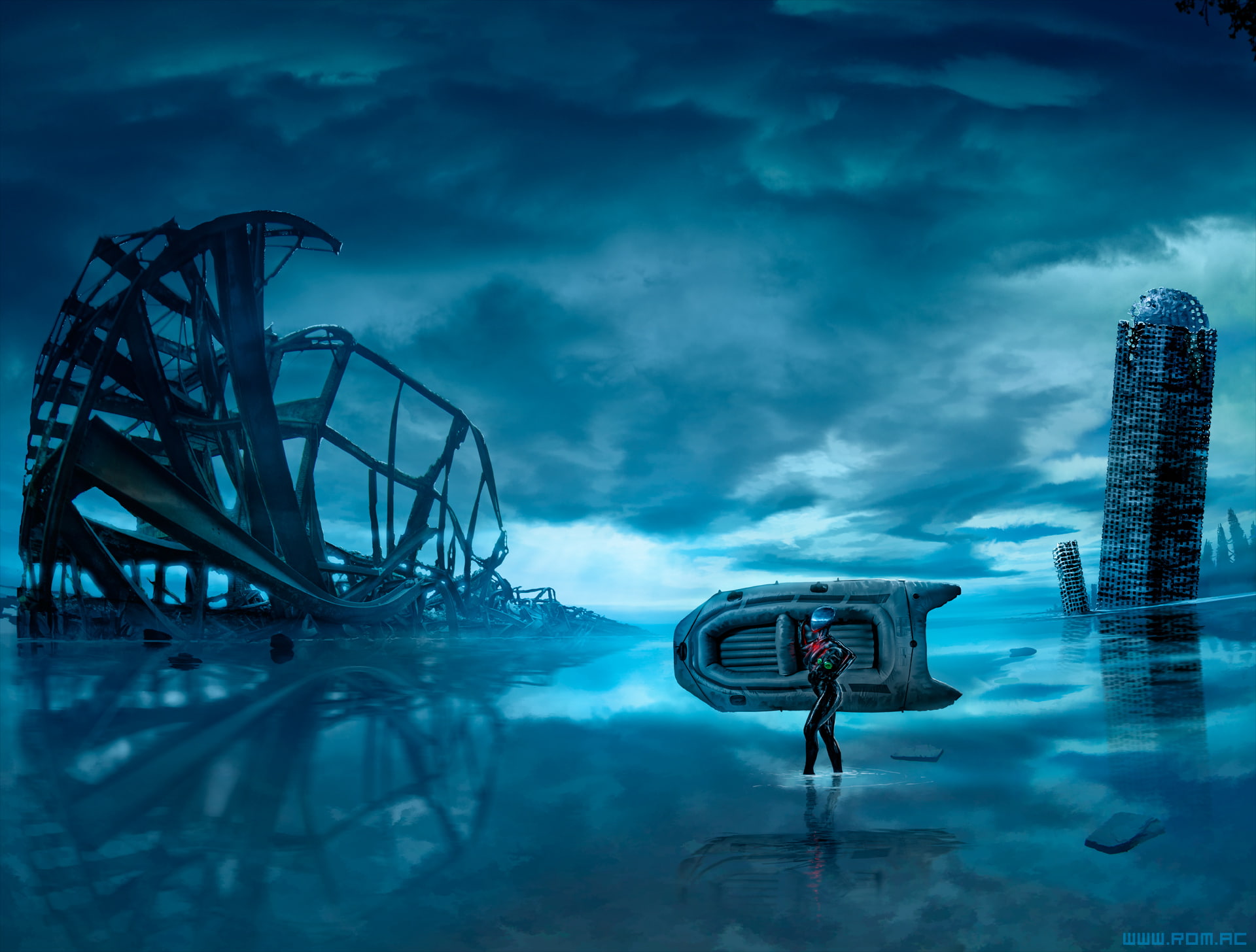 creepy, scary, dark, gasmask, horror, romantically, science, technics, sci-fi, comic, gas, apocalyptic, 1080P, mask, fiction, futuristic, HD Wallpaper