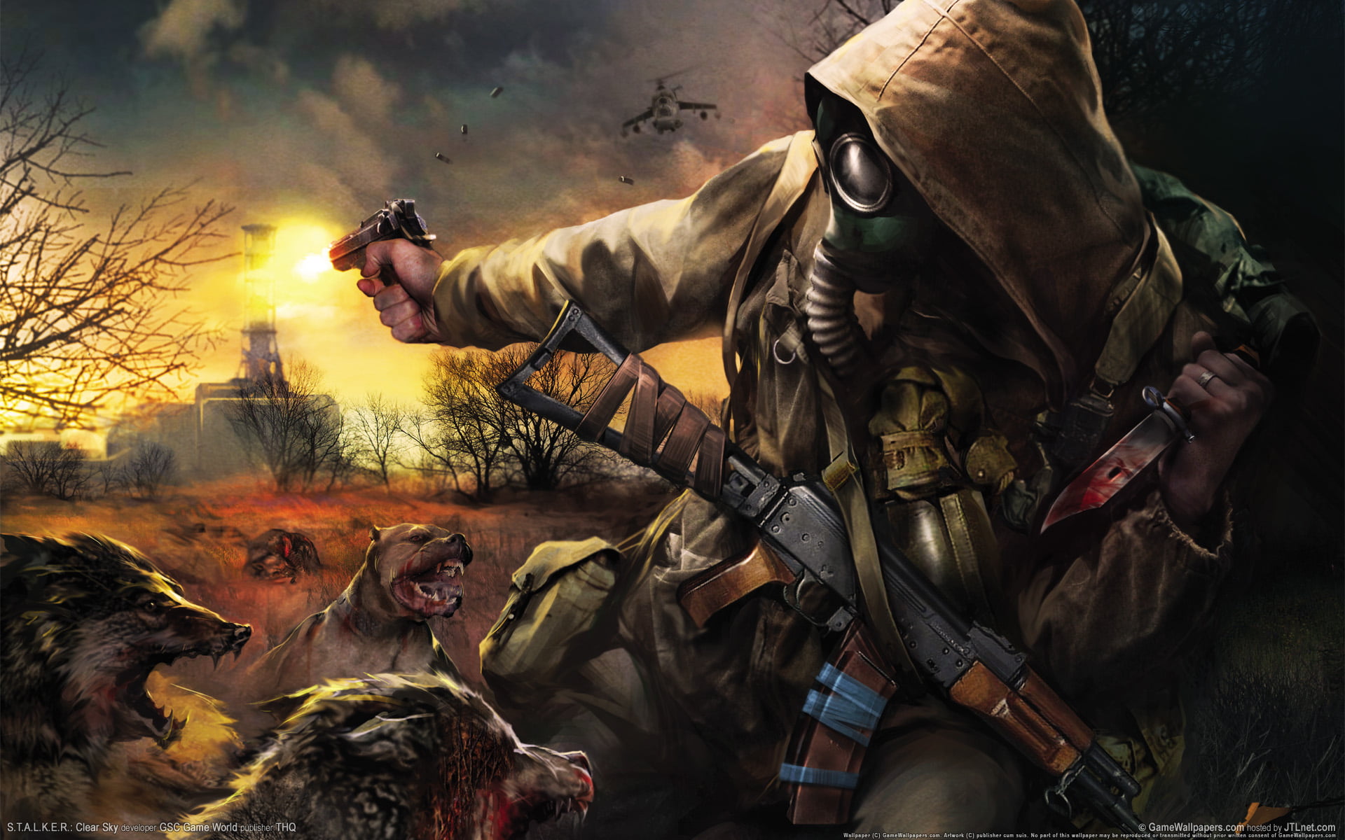 gun, terrorism, clothing, real people, sniper, protective Mask - Workwear, nuclear Fallout, fire - Natural Phenomenon, Stalker, livestock, government, far, HD Wallpaper
