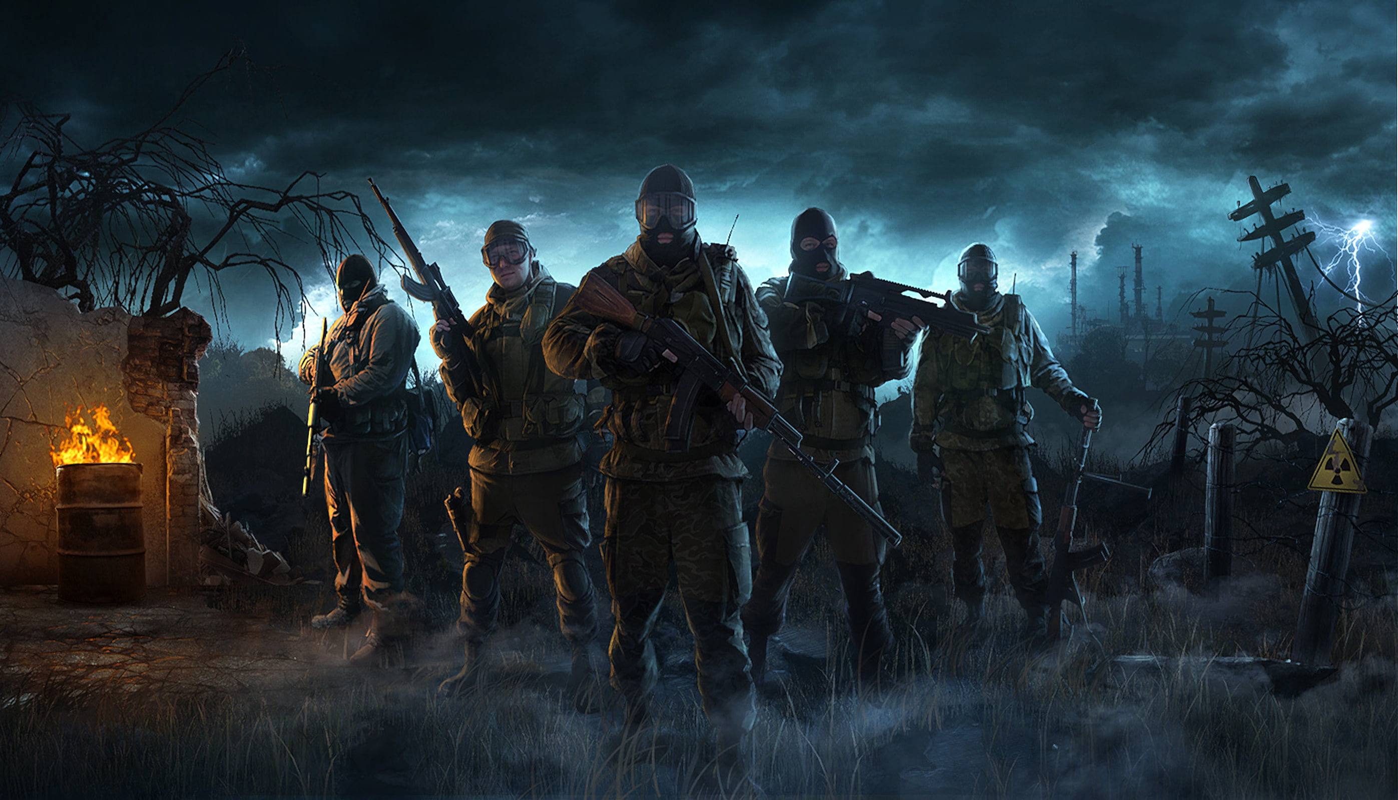 clouds, 2K, Pripyat, night, Stalker, single, HD Wallpaper