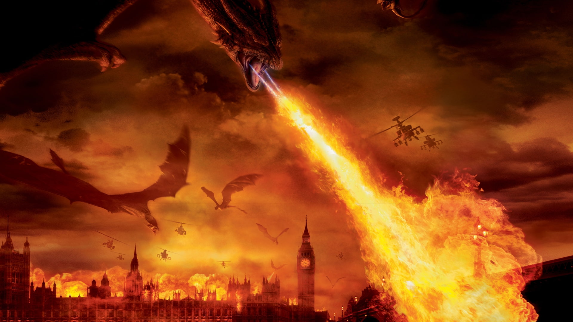 vehicles, hd, helicopters, art, technology, dragons, 1080P, Fire, london, HD Wallpaper