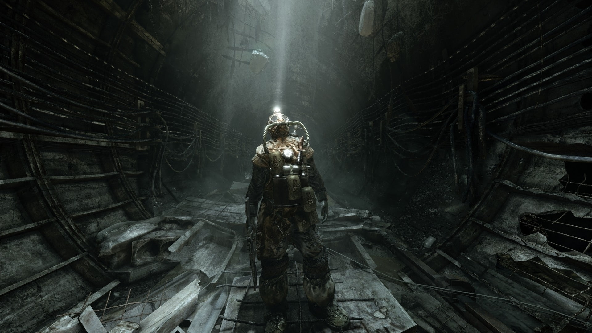 metro, hd, light, gas, games, Guns, 1080P, tunnels, masks, art, weapons, last, Video Games, video, russia, bioshock, HD Wallpaper