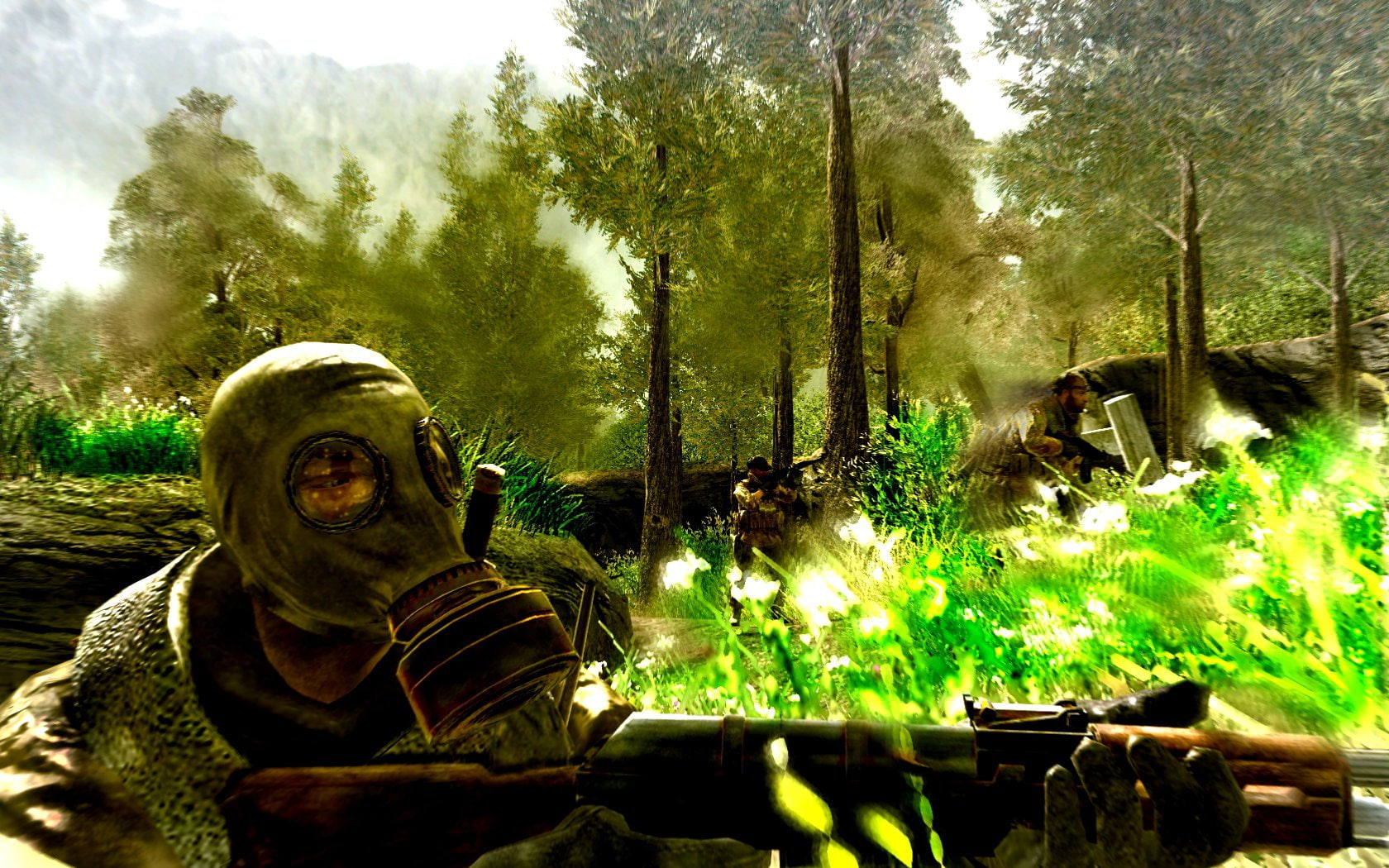modern, 720P, Guns, architecture, russia, call, soldiers, masks, art, hd, x, warfare, duty, w, gas, ak, HD Wallpaper
