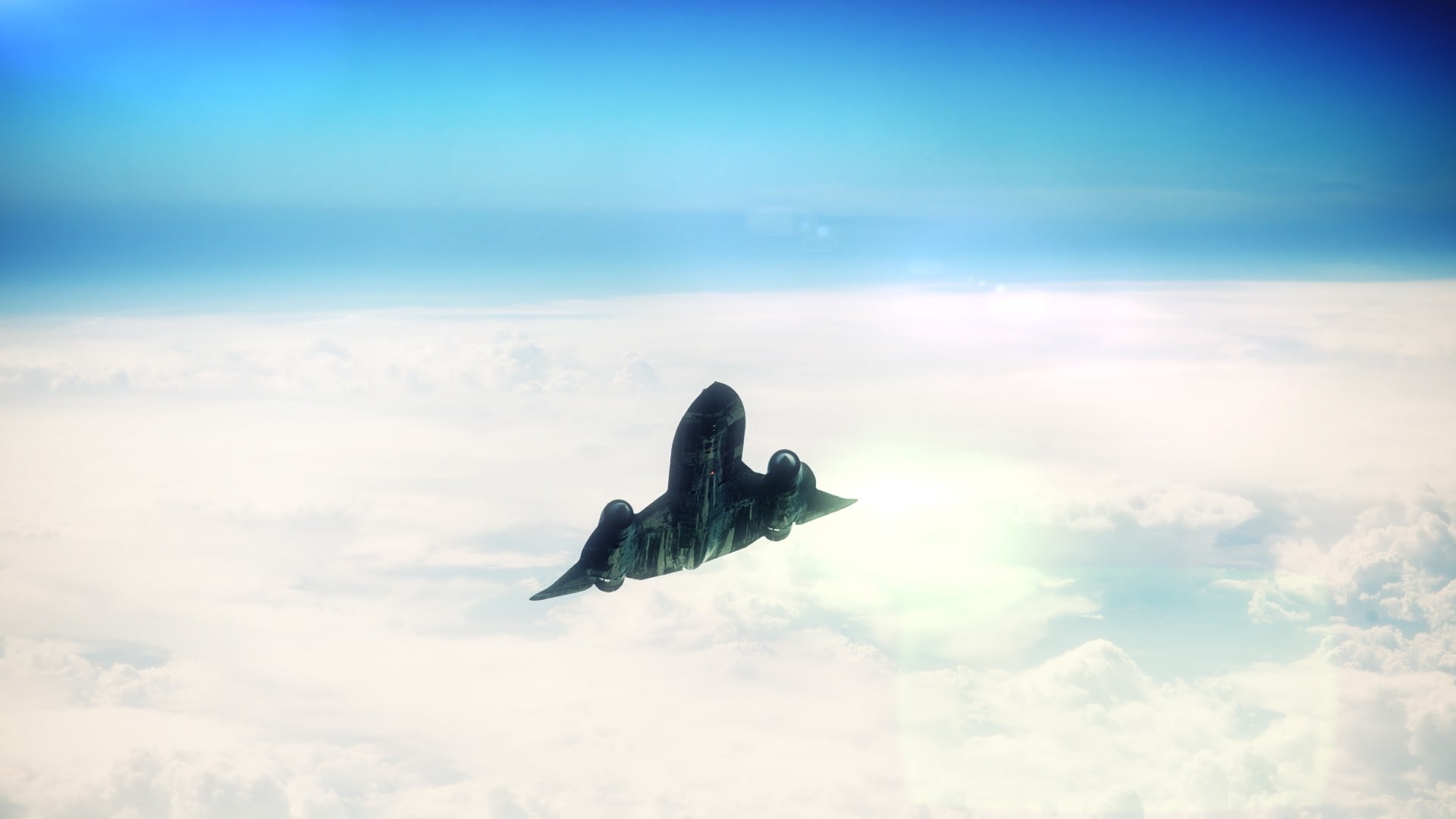 hd, jet, 1080P, x, planes, sky, sr, blackbird, art, Clouds, skyscapes, nature, aircrafts, HD Wallpaper