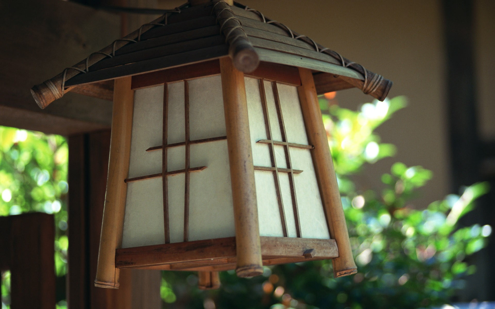 white, built structure, outdoors, wooden, lantern, window, wood, electric lamp, Chinese, house, plant, lighting equipment, building, latern, brown, 1080P, HD Wallpaper