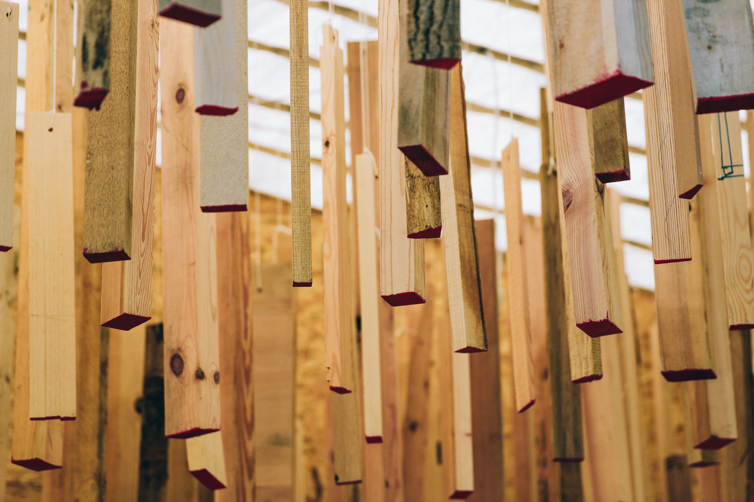 pattern, art, decor, decoration, ceiling, architecture, vertical, hanging, focus on foreground, line, hang, bamboo - plant, texture, background, outdoors, HD Wallpaper