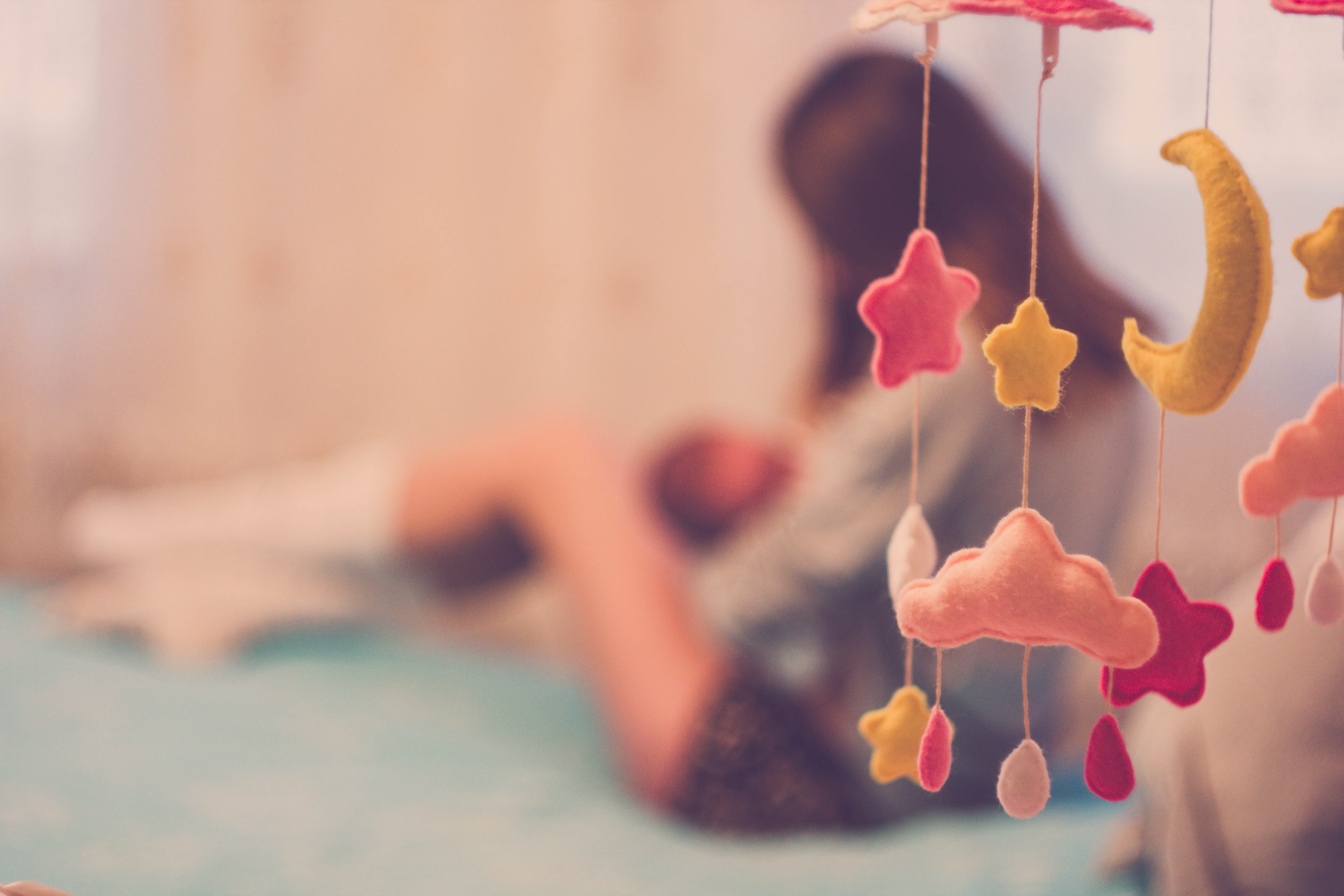 cuddles, food, baby toy, colorful, woman, cloud, chimes, person, day, close-up, no people, beauty in nature, nature, crescent, blur, bright, art and craft, HD Wallpaper