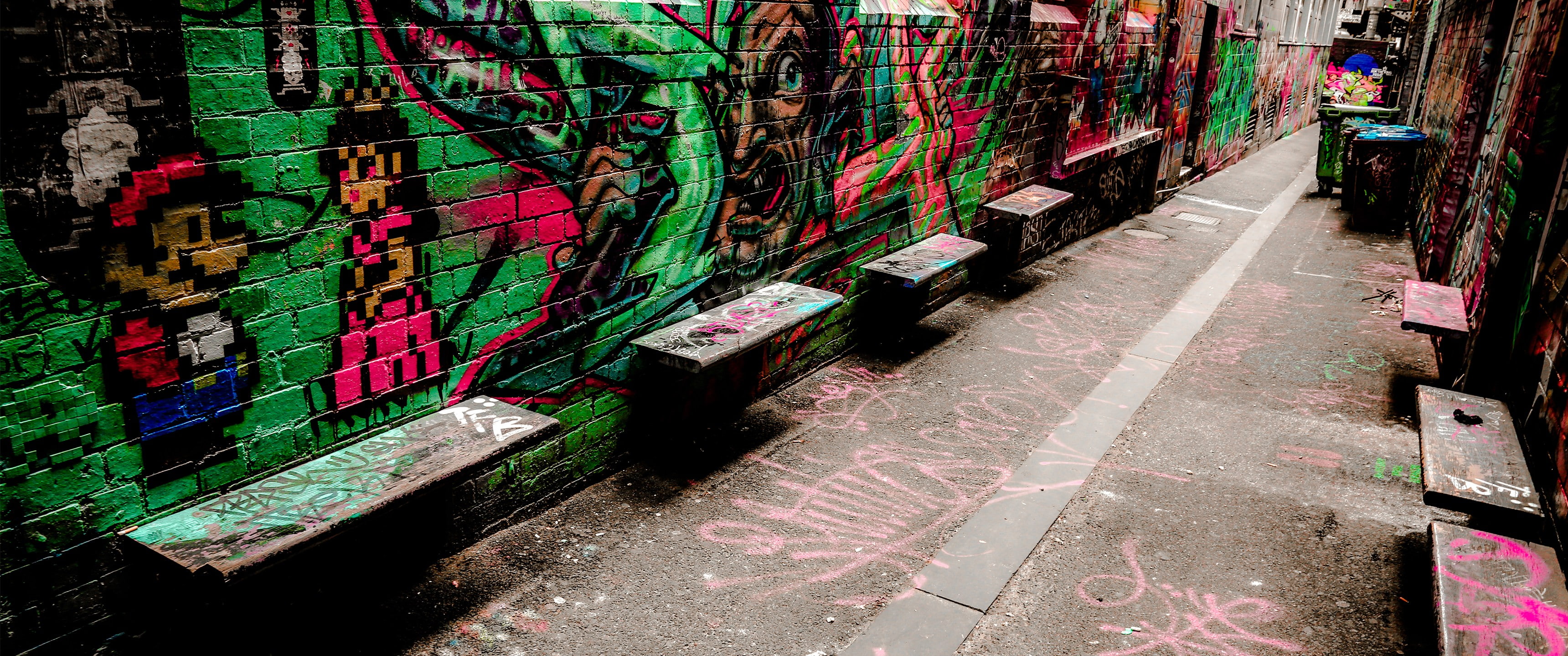 creativity, sidewalk, communication, business, Melbourne, market, paving stone, day, art and craft, wall - building feature, outdoors, street, 2K, city, HD Wallpaper