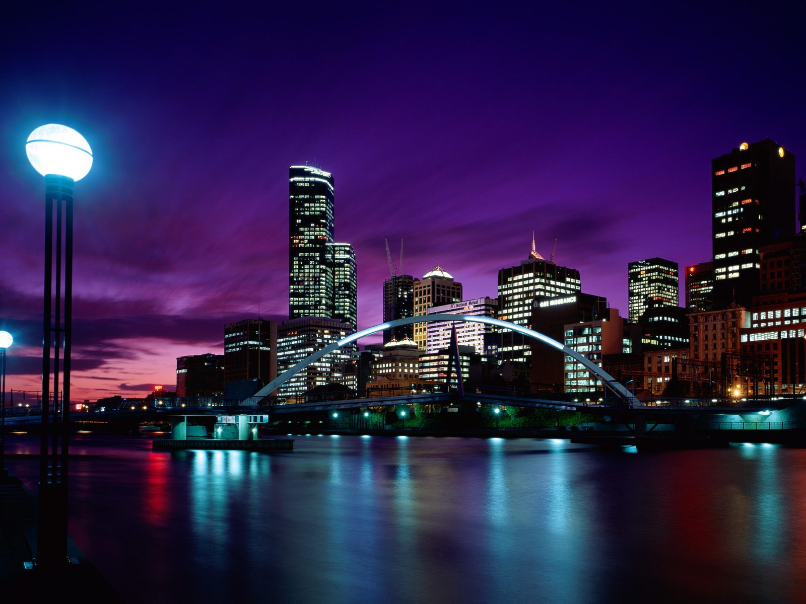 720P, night, Melbourne, Cityscapes, australia, city, HD Wallpaper