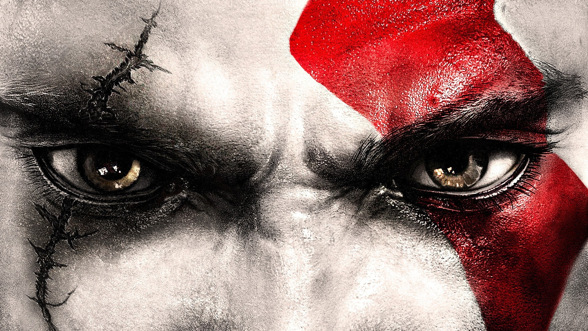kratos, video, game, 1080P, war, god, eyes, HD Wallpaper