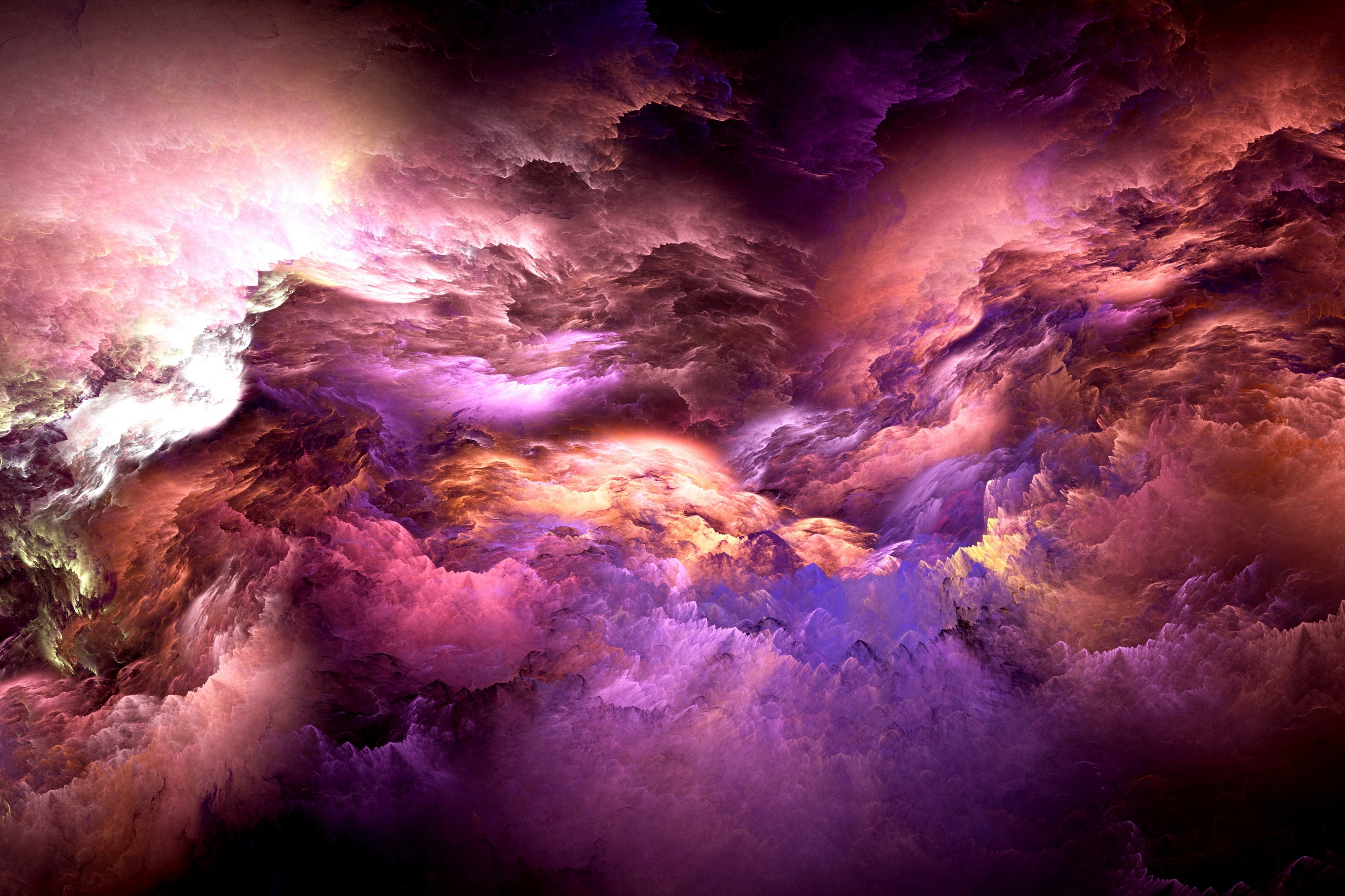 6000x4000 px, psychedelic, space, nebula, 5K, abstract, graphics, HD Wallpaper