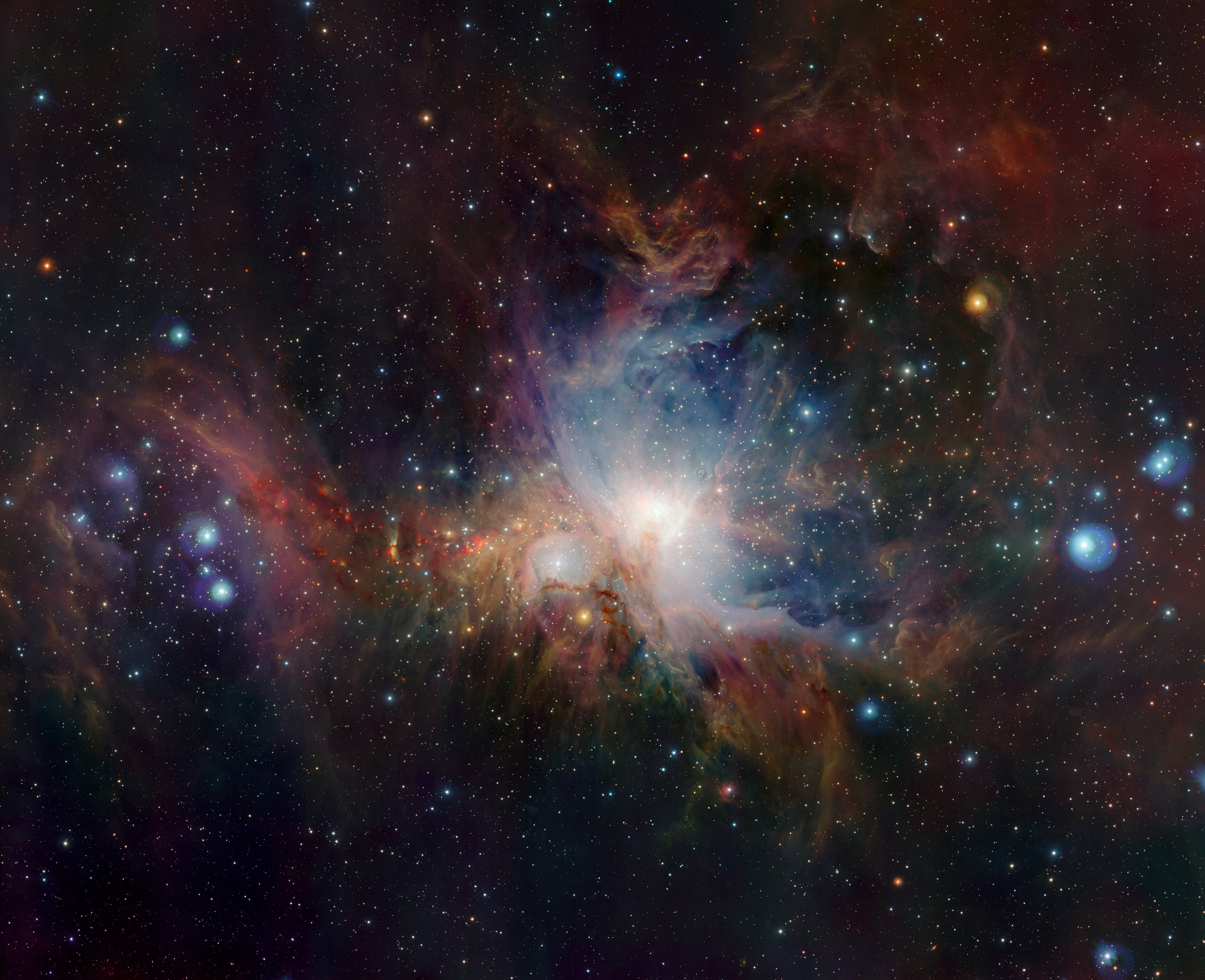 landscape, astronomy, constellation, glowing, Messier 42, sky, planet - Space, fantasy, backgrounds, illuminated, blue, light - Natural Phenomenon, astronomy Telescope, HD Wallpaper